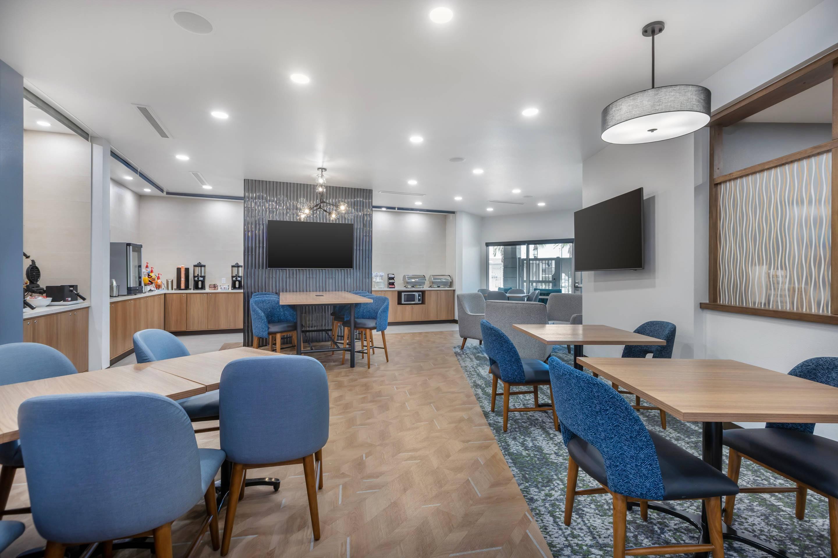 Enjoy breakfast in this seating area