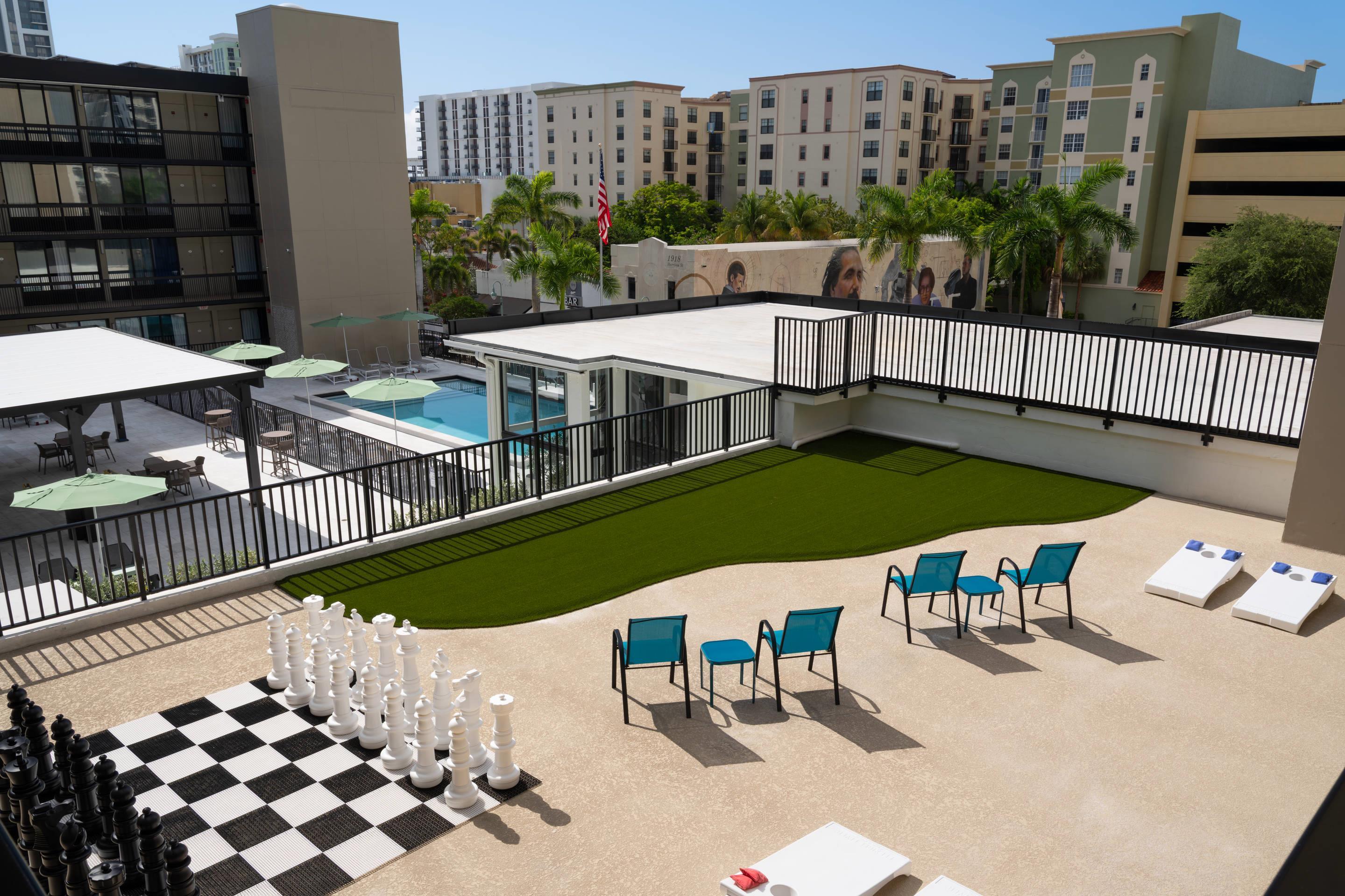 Hotel patio