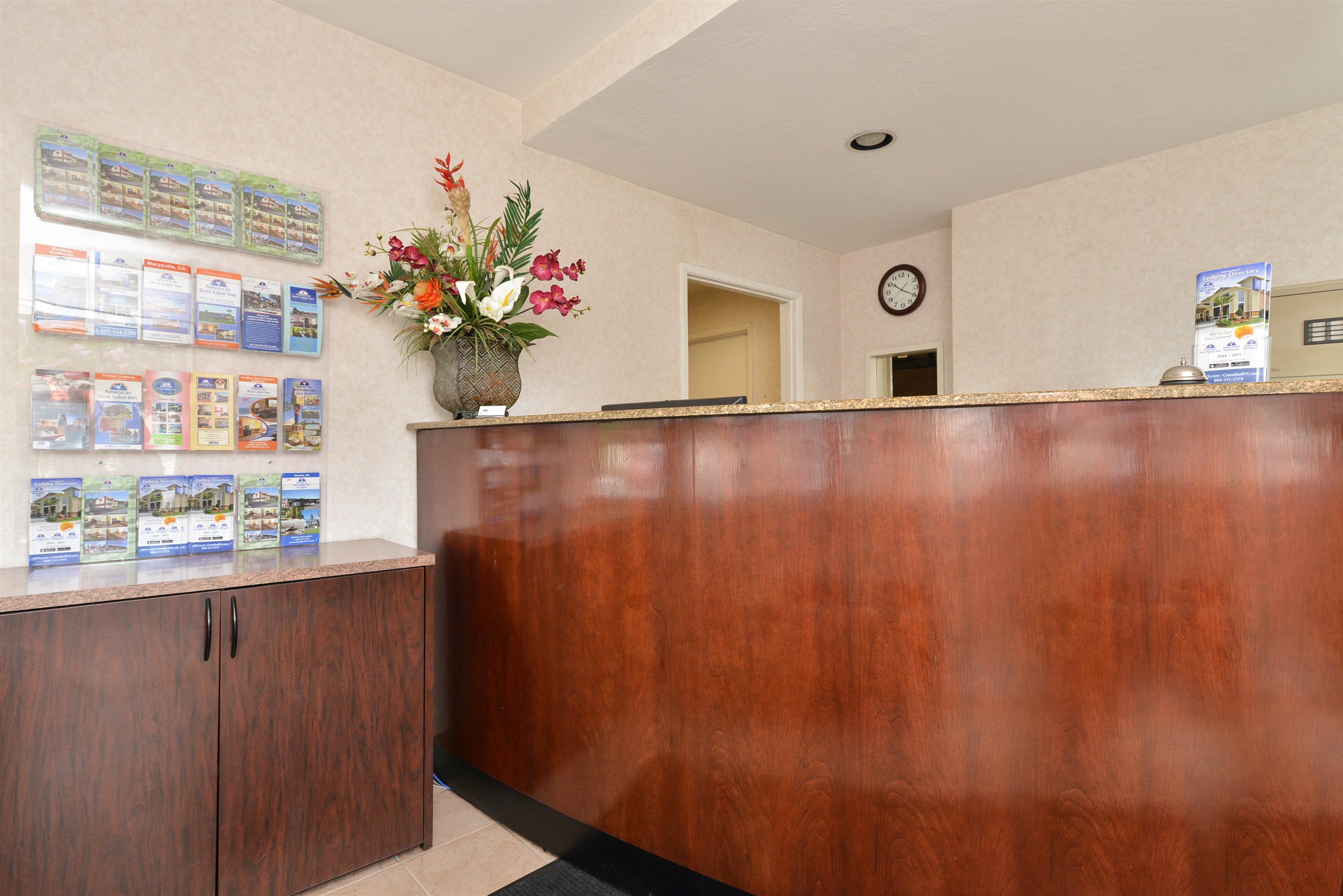 Front Desk | Americas Best Value Inn San Jose