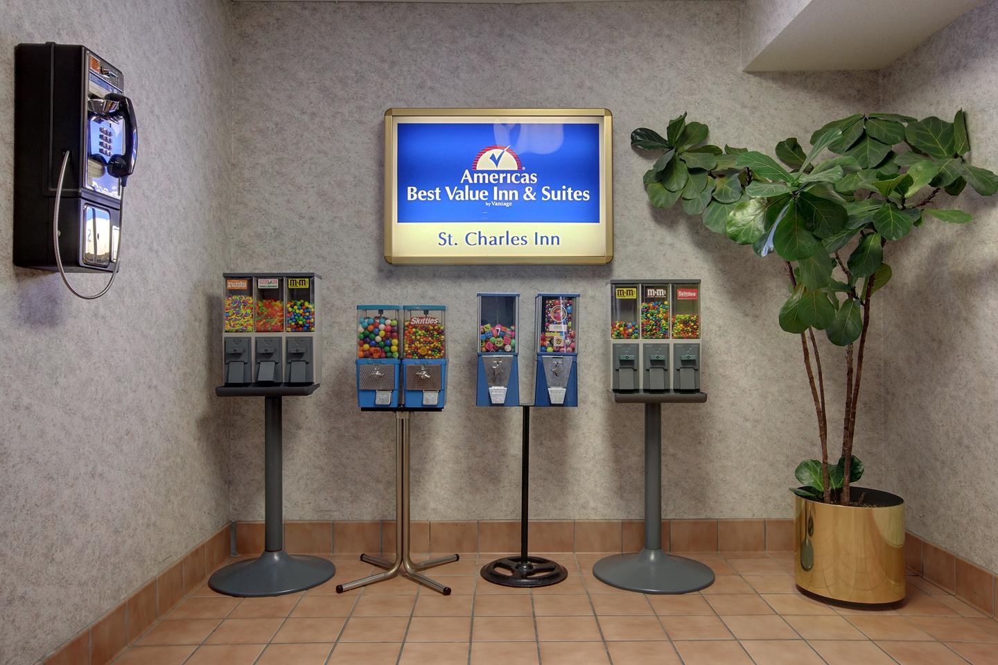 Gum Machines | Americas Best Value Inn and Suites Saint Charles