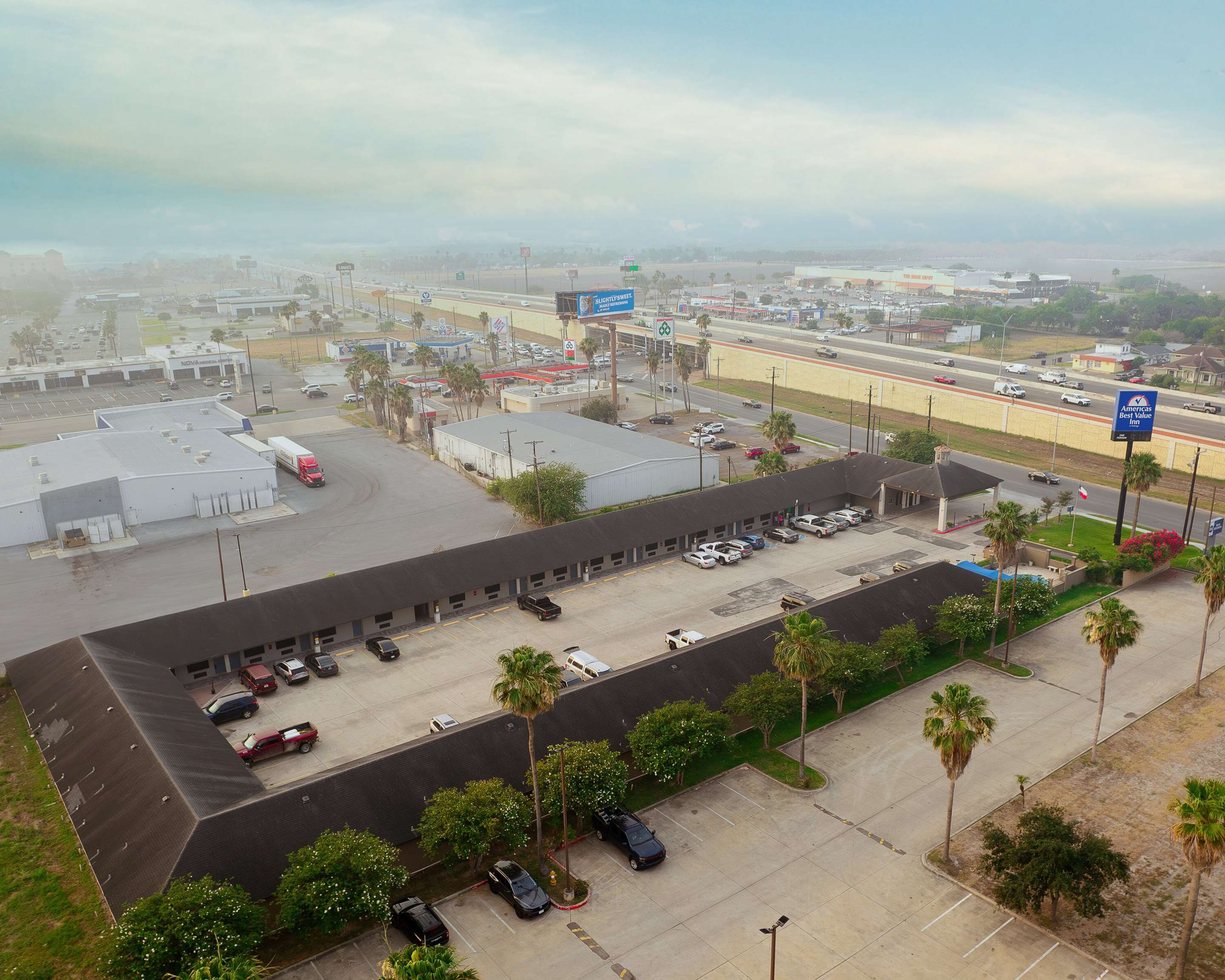 ABVI Harlingen TX Exterior Aerial | Americas Best Value Inn Harlingen