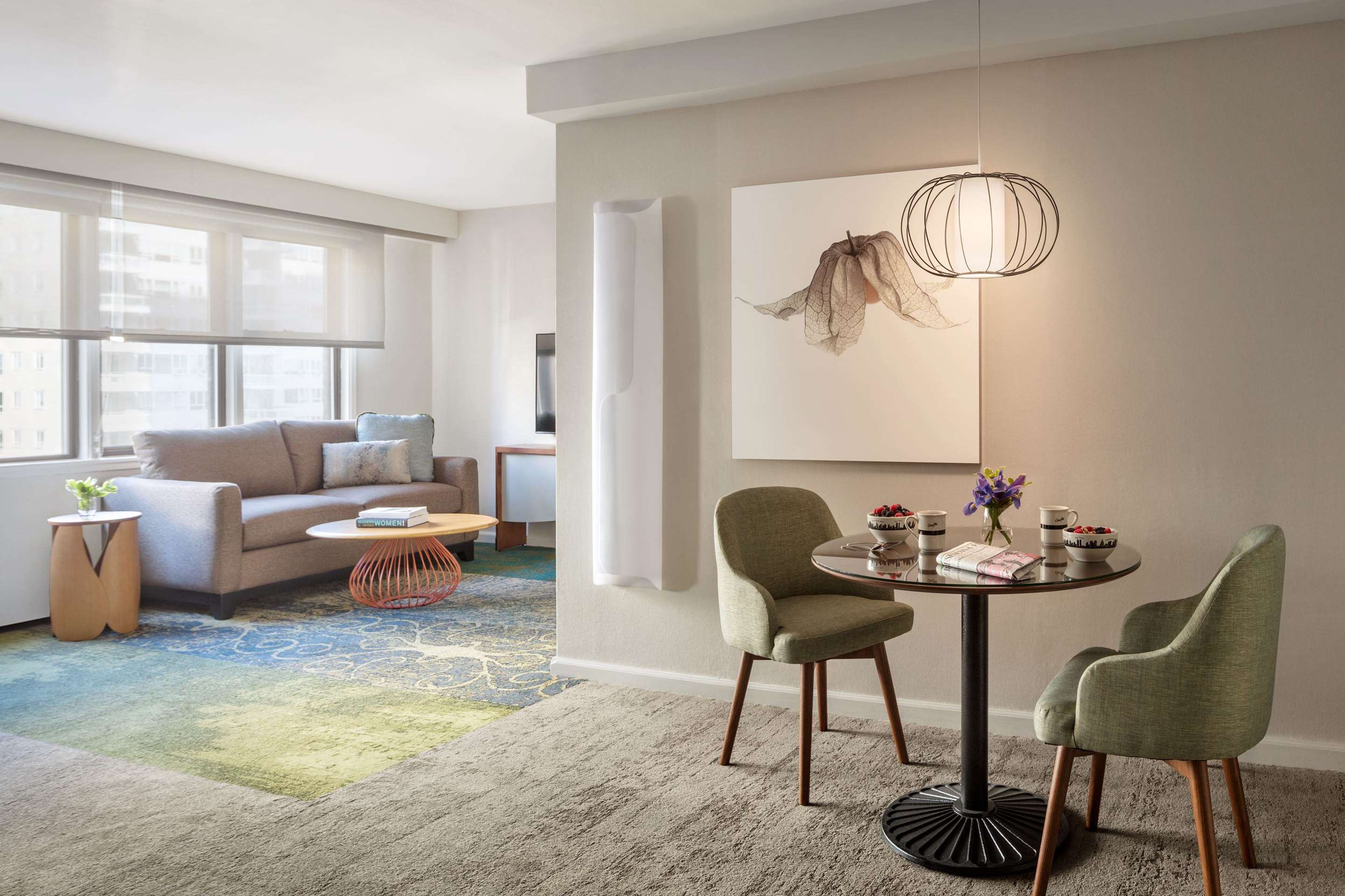 Junior Suite Living Room and Dining Space