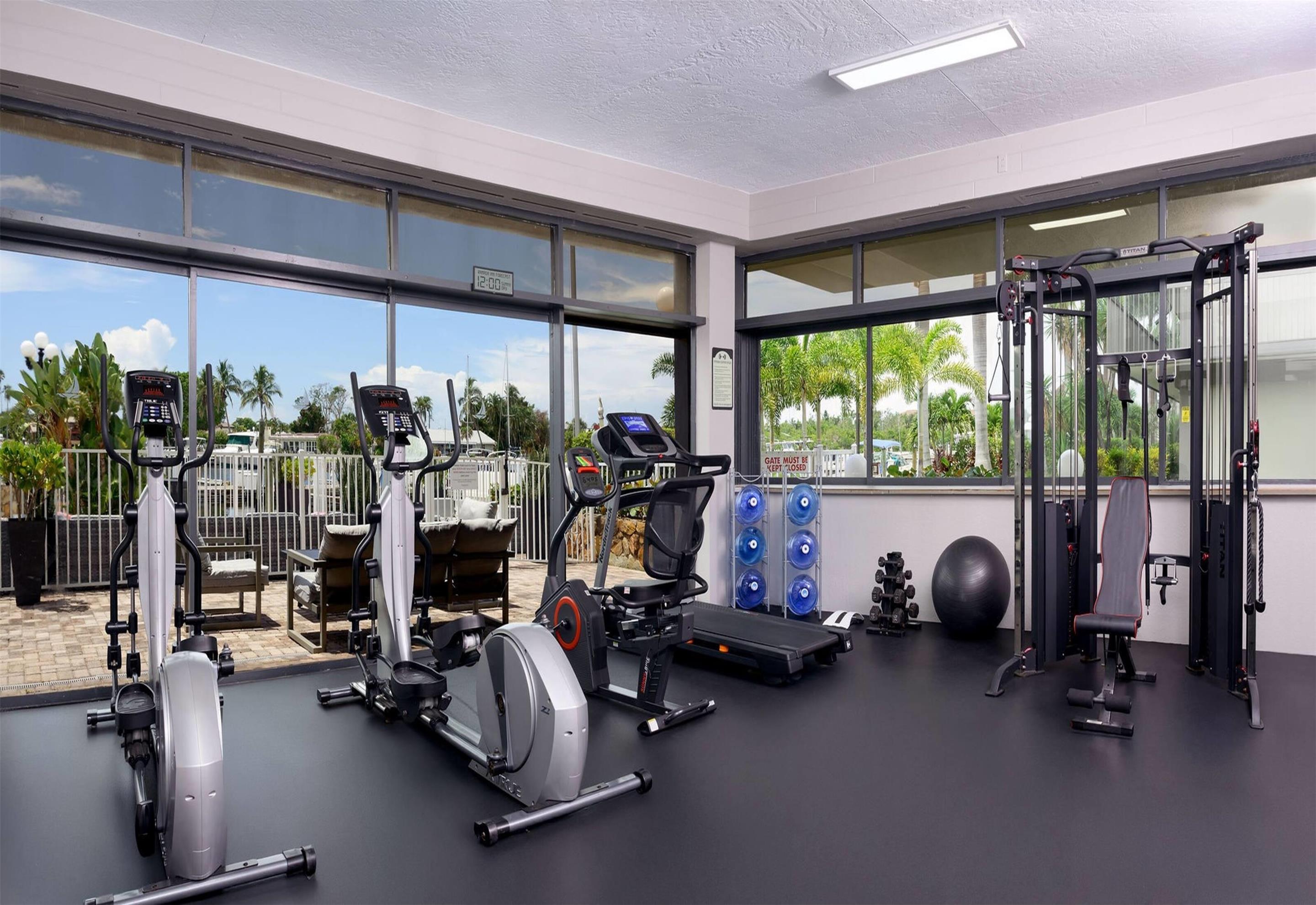 Health club fitness center gym | Ramada by Wyndham Sarasota Waterfront