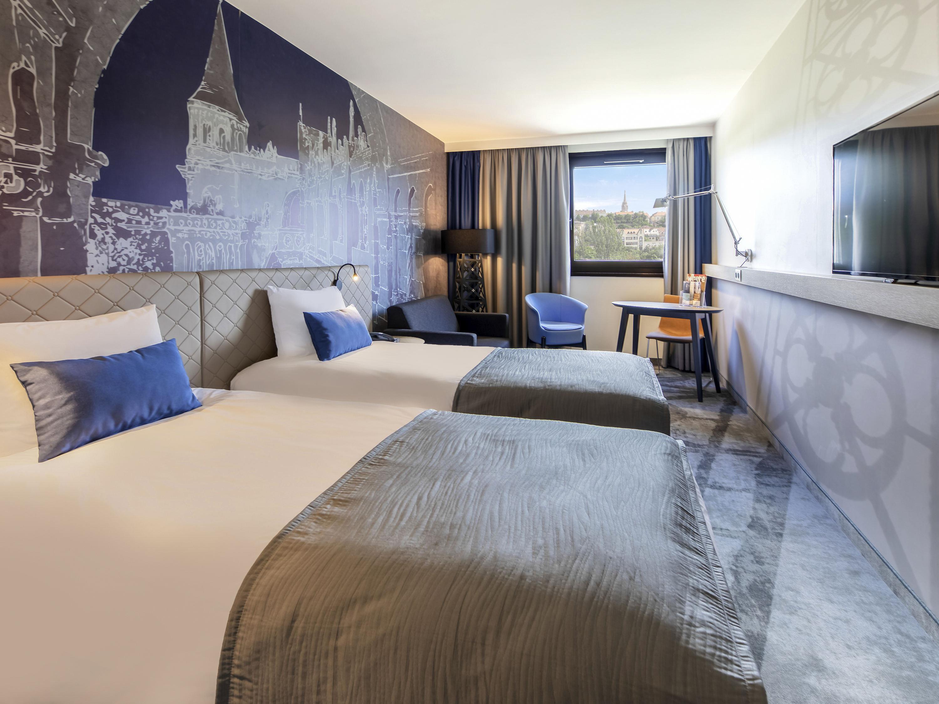 Mercure Budapest Castle Hill Room Type - Superior Room with 2 single beds, feel the touch of the Buda Castle