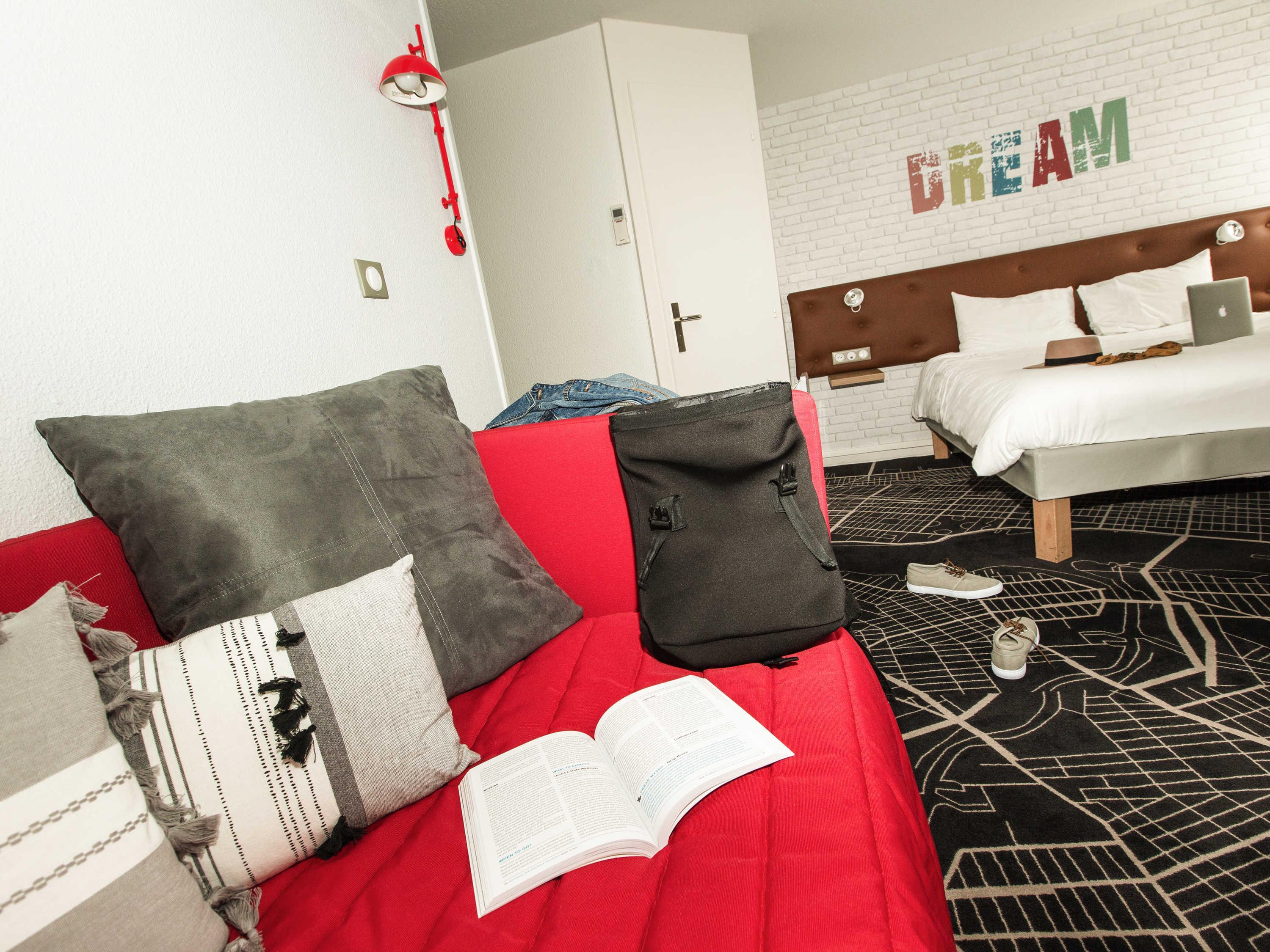 ibis Styles Chartres Room Type - Family Room with 1 double bed and 2 single beds for up to 4 adults