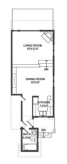 Studio Floor Plan | Spring Creek Ranch