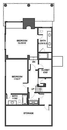 2 Bedroom w/Loft Floorplan 1 | Spring Creek Ranch