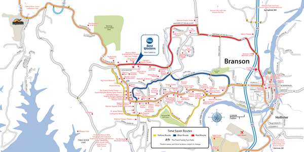 Map - Best Western Music Capital Inn Branson