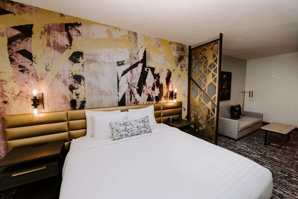 Suite-1 King Bed, Non-Smoking, Communication Assistance, Sofabed, Work Desk, Mini Fridge