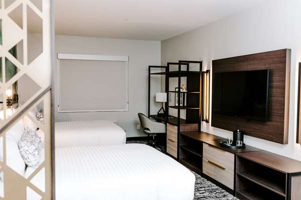 2 Queen Beds, Non-Smoking, Communication Assistance, Sofabed, Work Desk, Mini Fridge