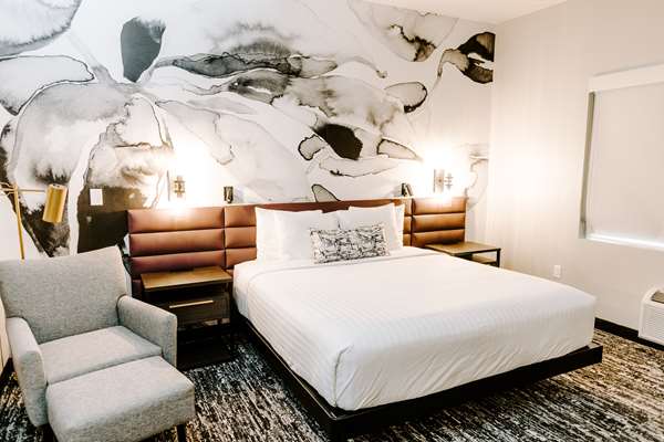 1 King Bed, Non-Smoking, Work Desk, Mini Fridge, Keurig Coffee Maker, Shower Only