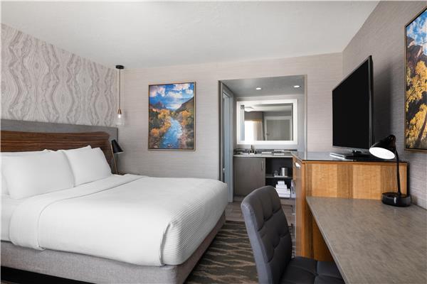 1 Queen Bed, Non-Smoking, High Speed Internet Access, 50 Inch Flat Screen Television, Microwave And Refrigerator, Coffee Maker, Hairdryer, Full Breakfast