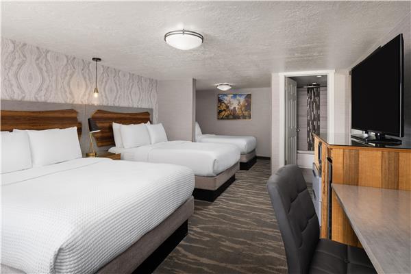 2 Queens 1 Double, Non-Smoking, Family Room, High Speed Internet Access, 50 Inch Flat Screen Television, Microwave And Refrigerator, Coffee Maker, Full Breakfast
