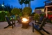 Courtyard with Fire Table at Night