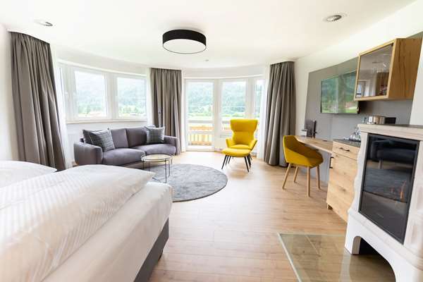 1 Double Bed, Junior Suite, Mountain View, Chimney, Balcony Or Terrace, Mini Bar, Free W-Lan, Full Breakfast
