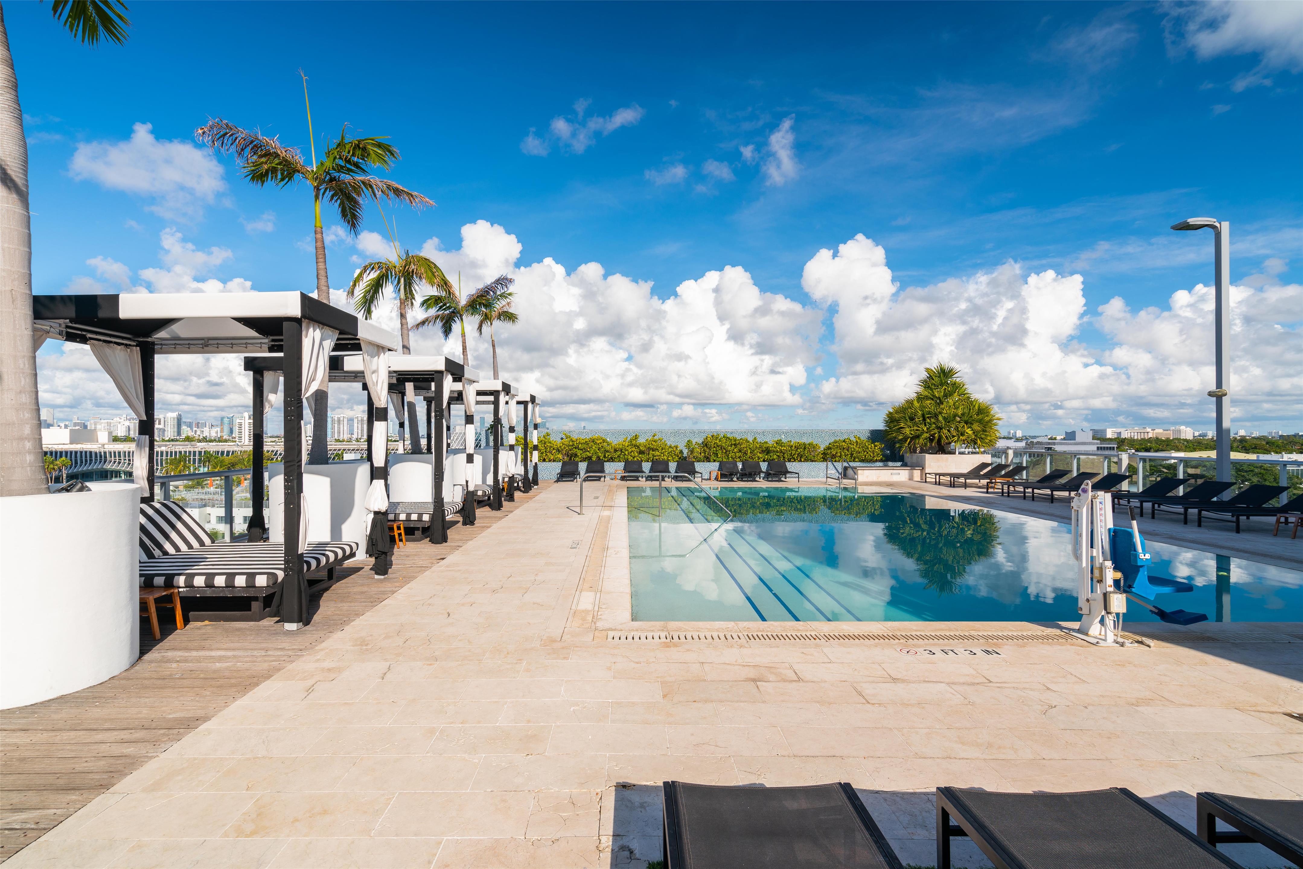 Liberty Park Hotel South Beach Rooftop Swimming Pool and Cabanas | Riviera Suites South Beach, a South Beach Group Hotel