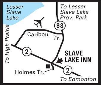 Map - Lakeview Inn & Suites Slave Lake