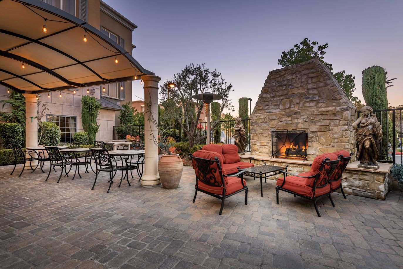 Courtyard Fireplace