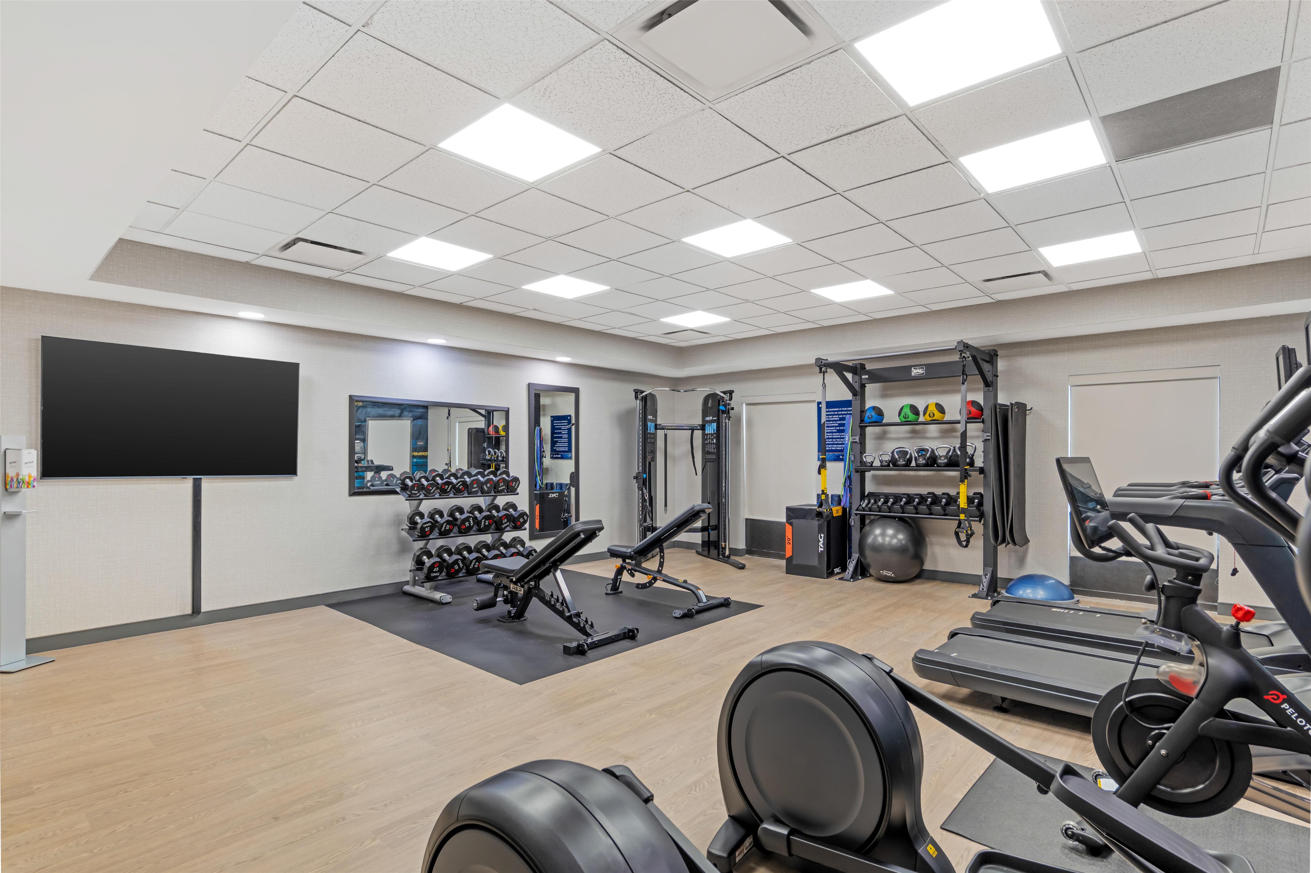 Health club fitness center gym | Hampton Inn & Suites Augusta West