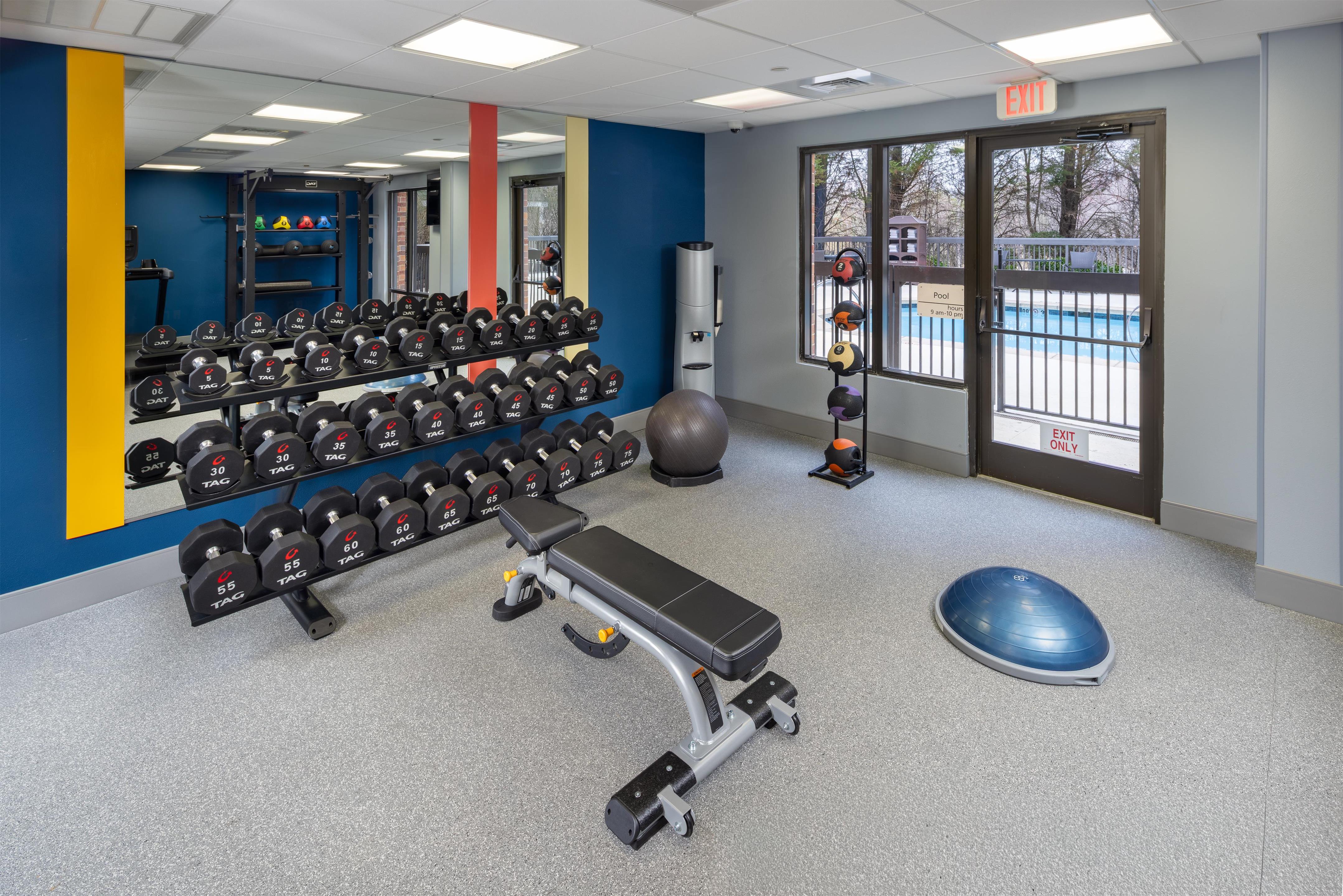 Health club fitness center gym | Hampton Inn & Suites Asheville Airport