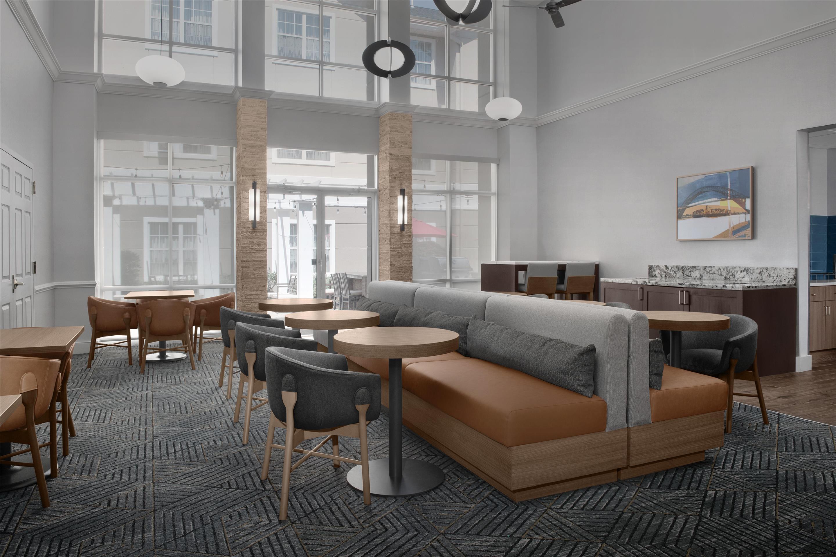 Breakfast Area | Homewood Suites by Hilton Newark-Cranford