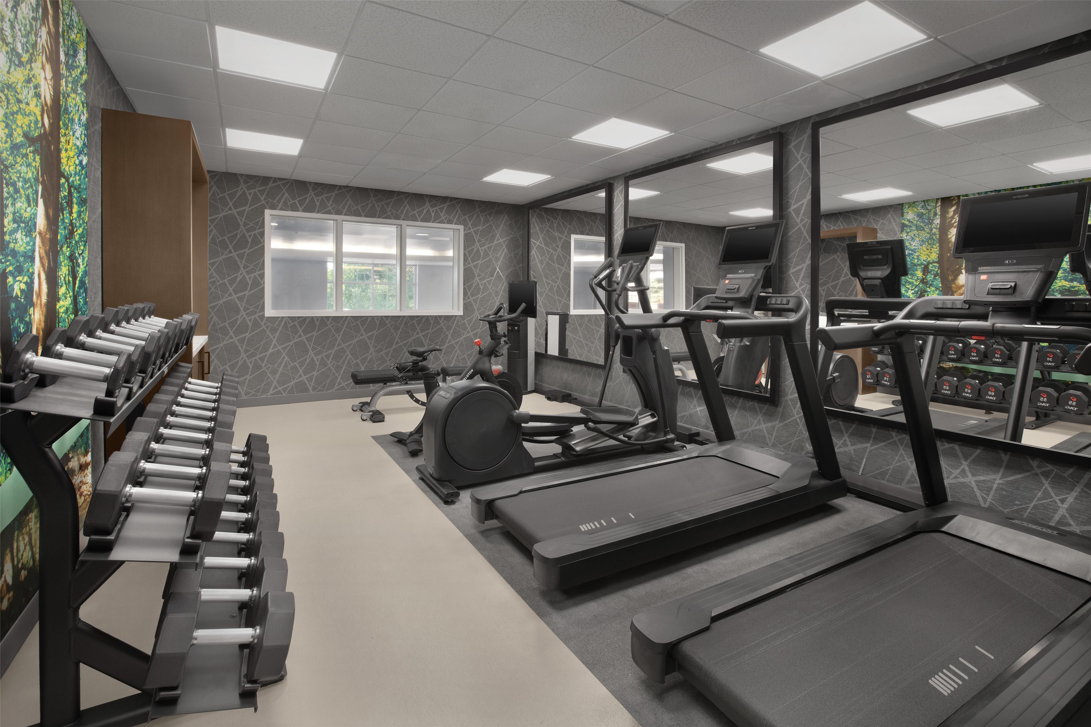 Health club fitness center gym | Homewood Suites by Hilton Cleveland-Solon