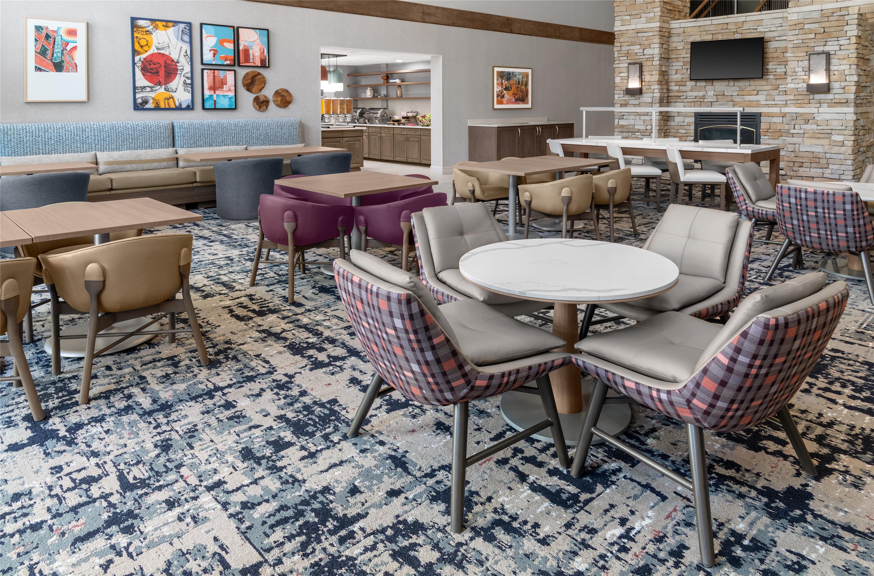 Breakfast Area | Homewood Suites by Hilton Columbus/Airport