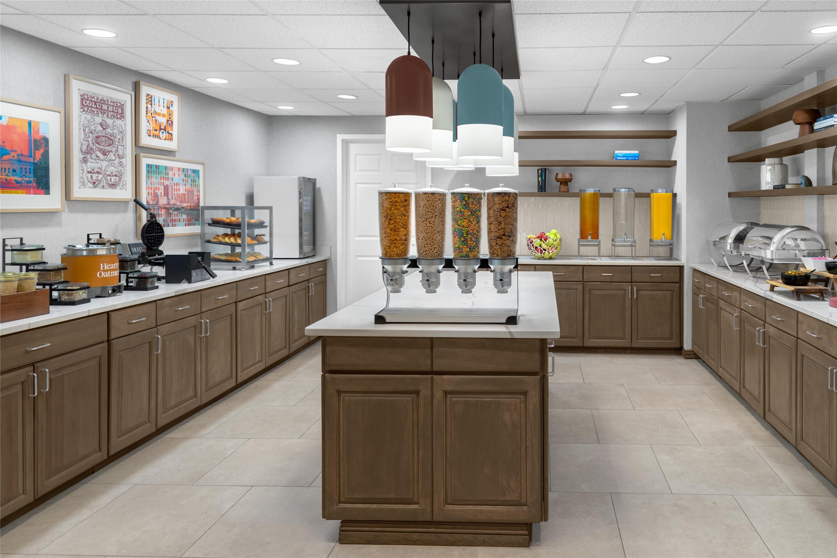 Breakfast Area | Homewood Suites by Hilton Columbus/Airport