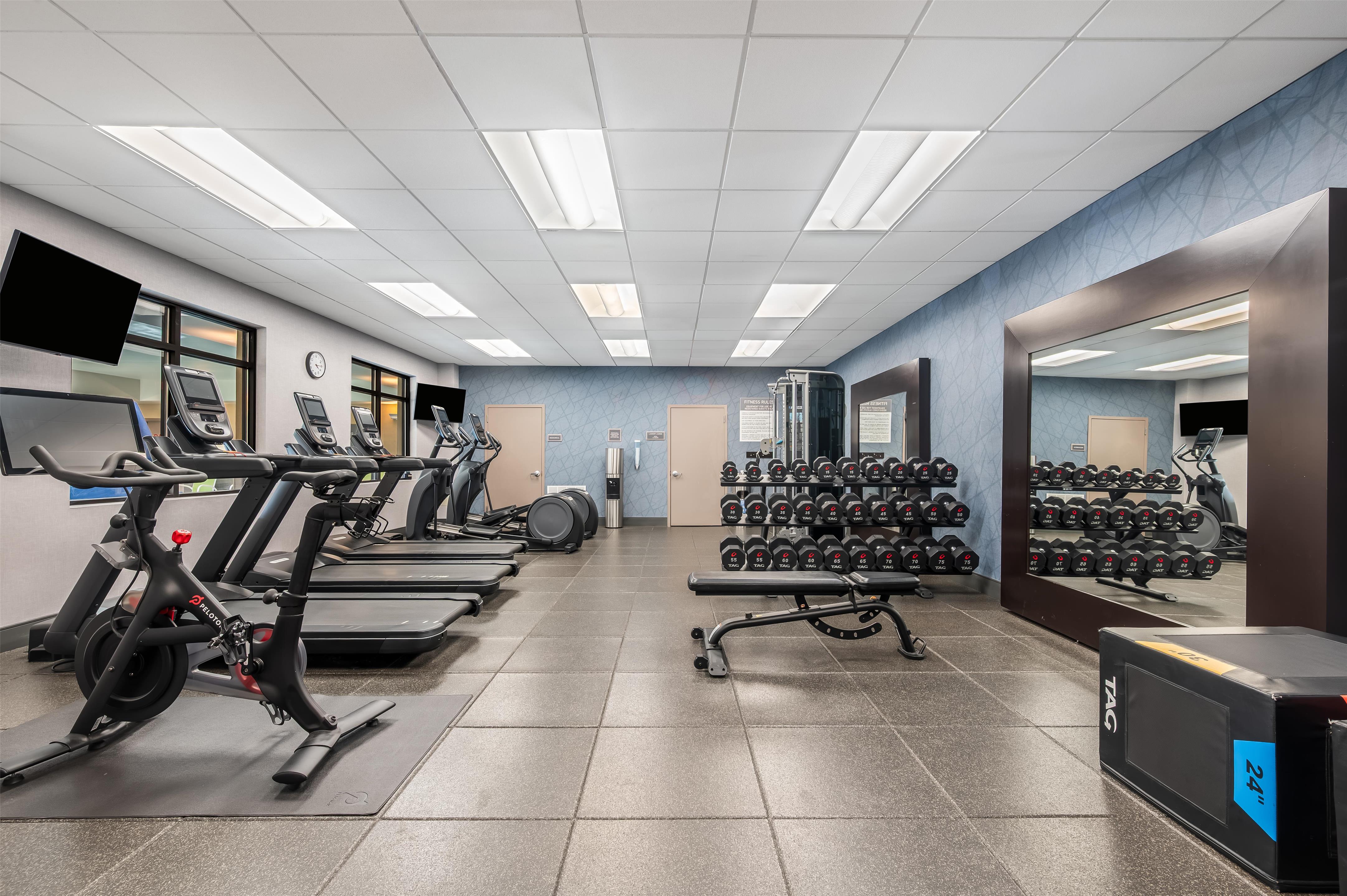 Health club fitness center gym | Homewood Suites By Hilton Cincinnati Mason