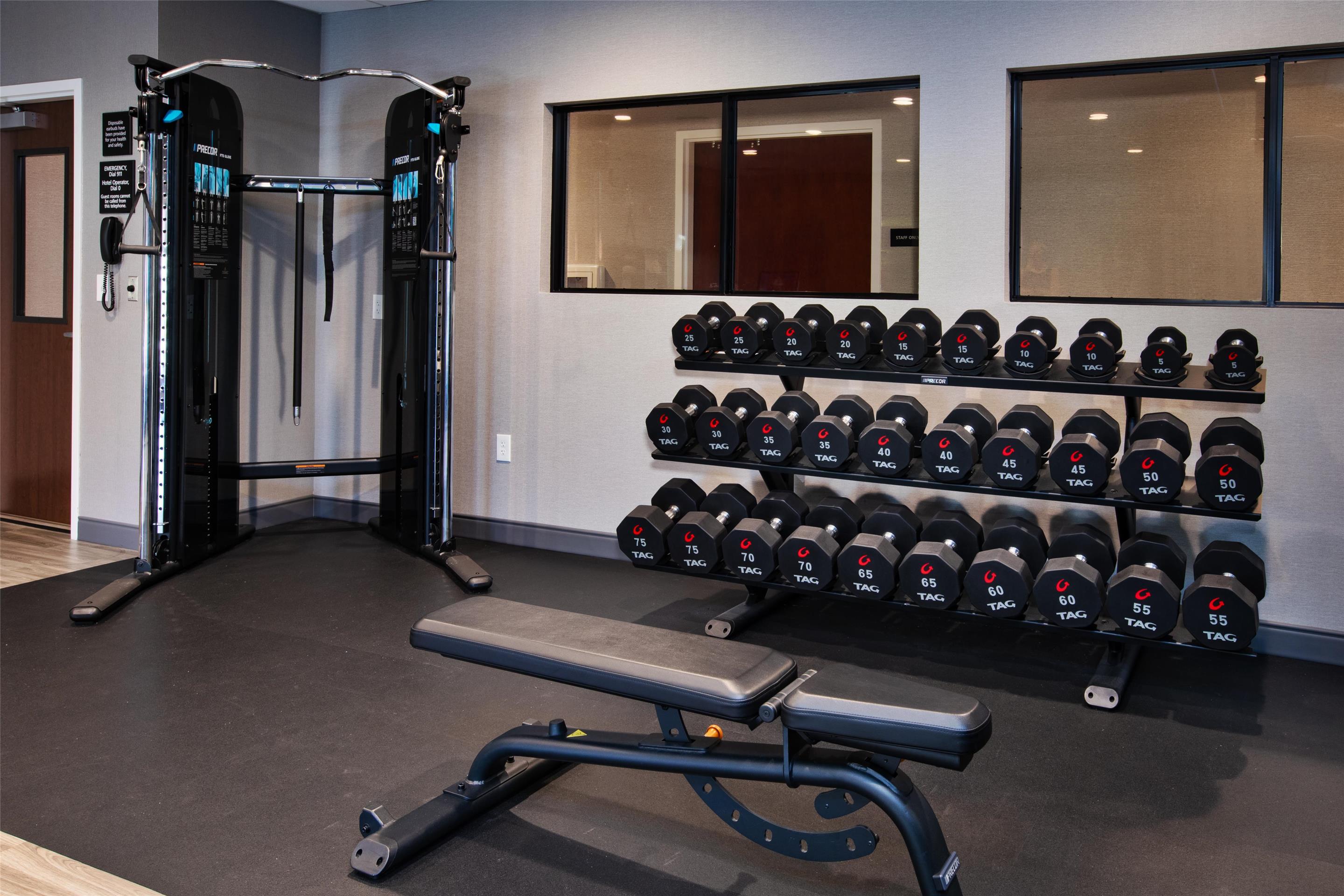 Health club fitness center gym | Hampton Inn Coventry - Warwick Area