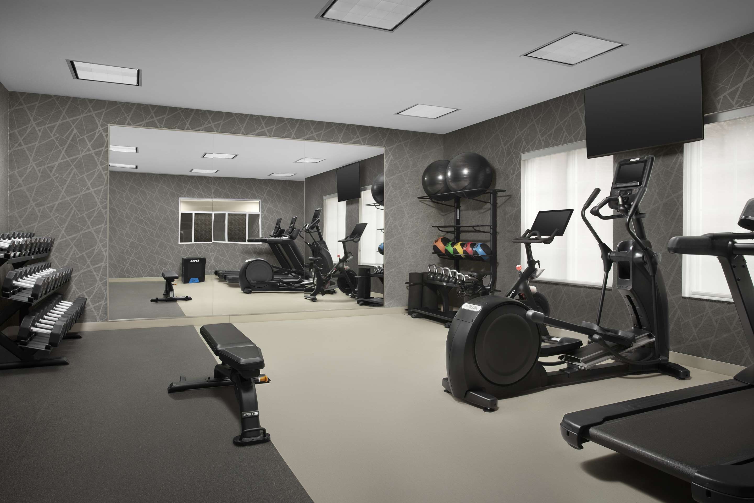 Health club fitness center gym | Homewood Suites by Hilton Irving - DFW Airport