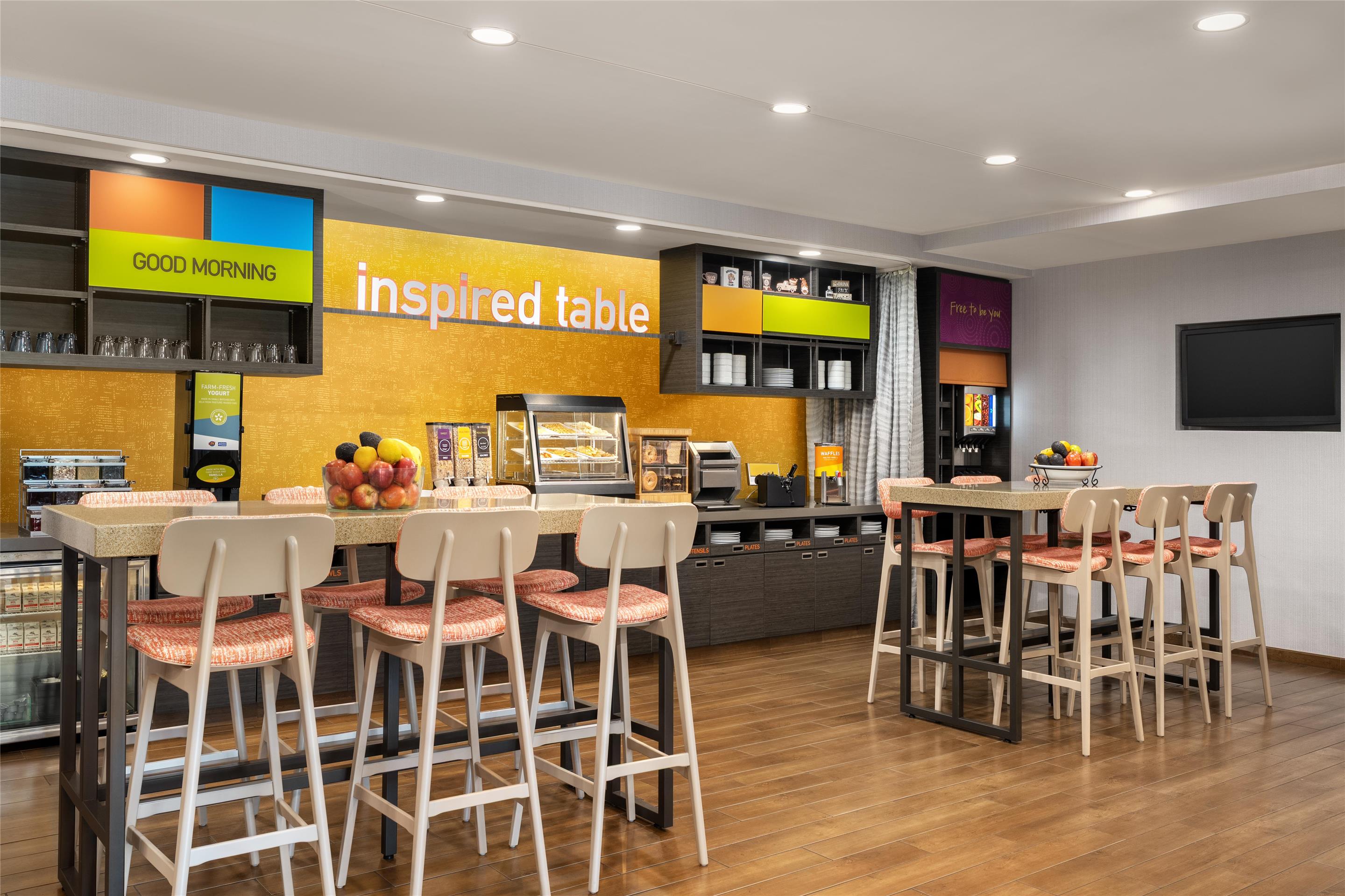 Breakfast Area | Home2 Suites by Hilton Lexington Park Patuxent River NAS, MD