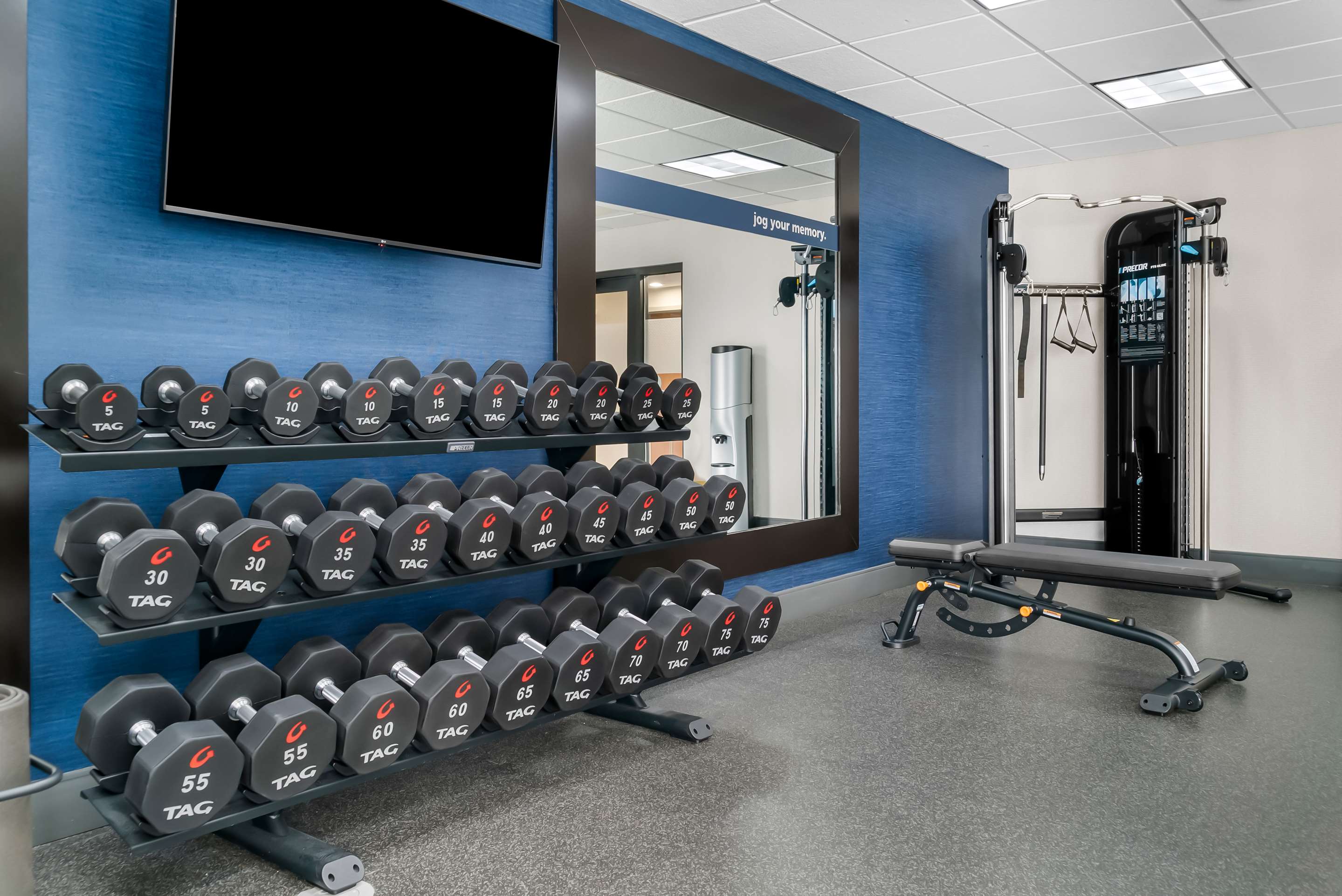 Health club fitness center gym | Hampton Inn Detroit/Auburn Hills-North