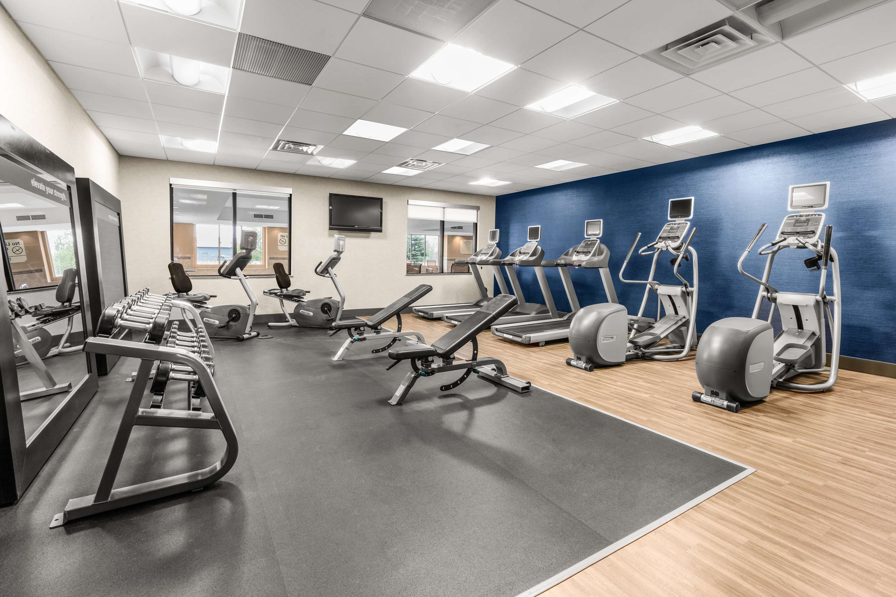 Health club fitness center gym | Hampton Inn & Suites Fairbanks