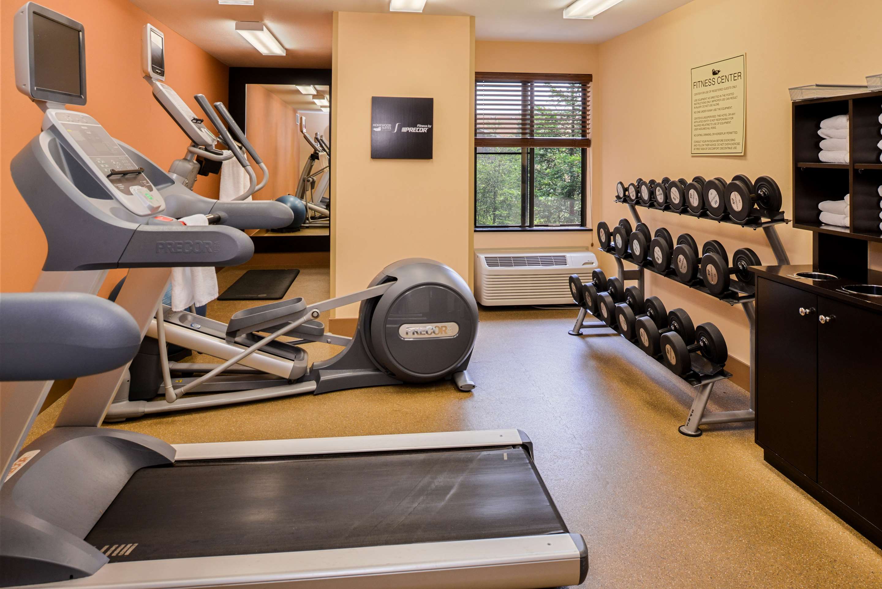 Health club fitness center gym | Homewood Suites by Hilton Fresno