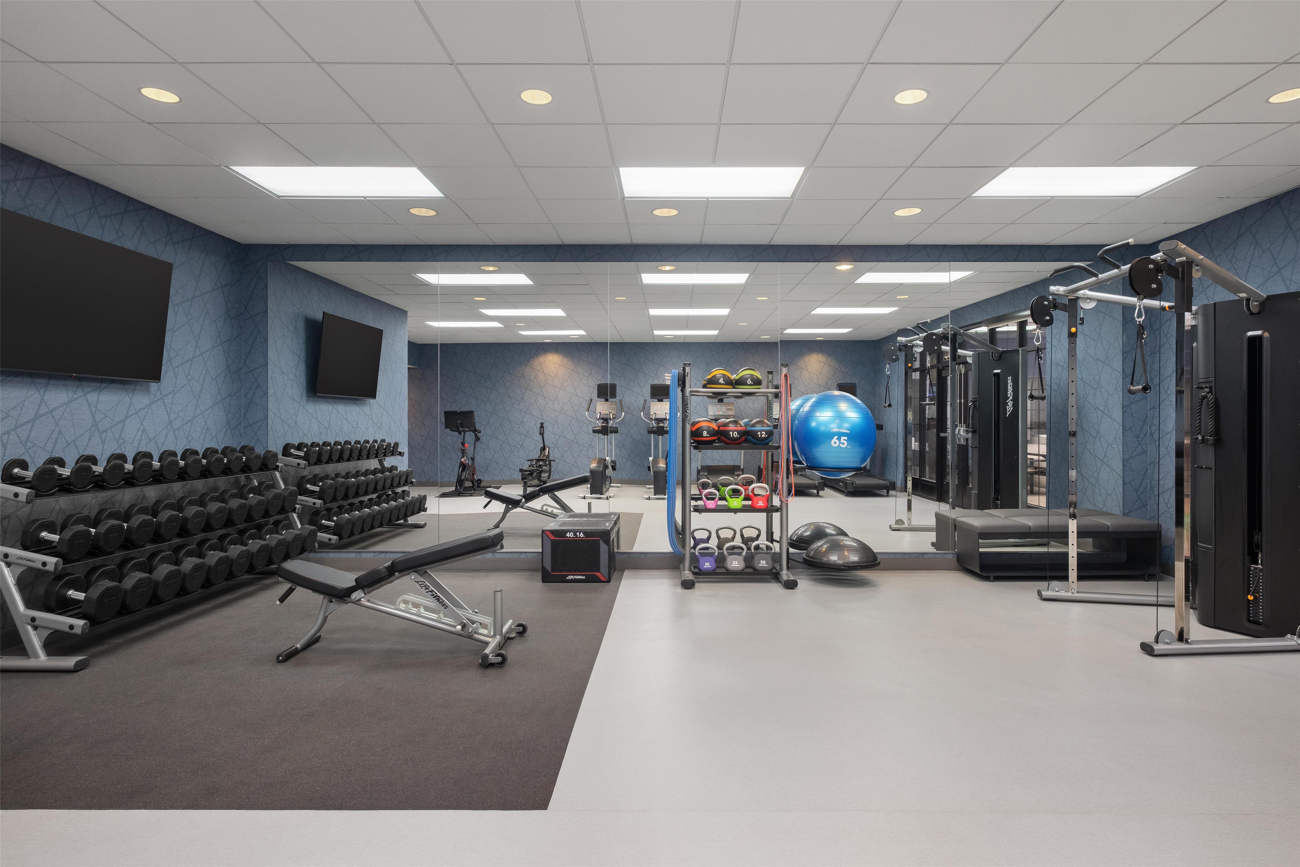Health club fitness center gym | Homewood Suites by Hilton Fresno