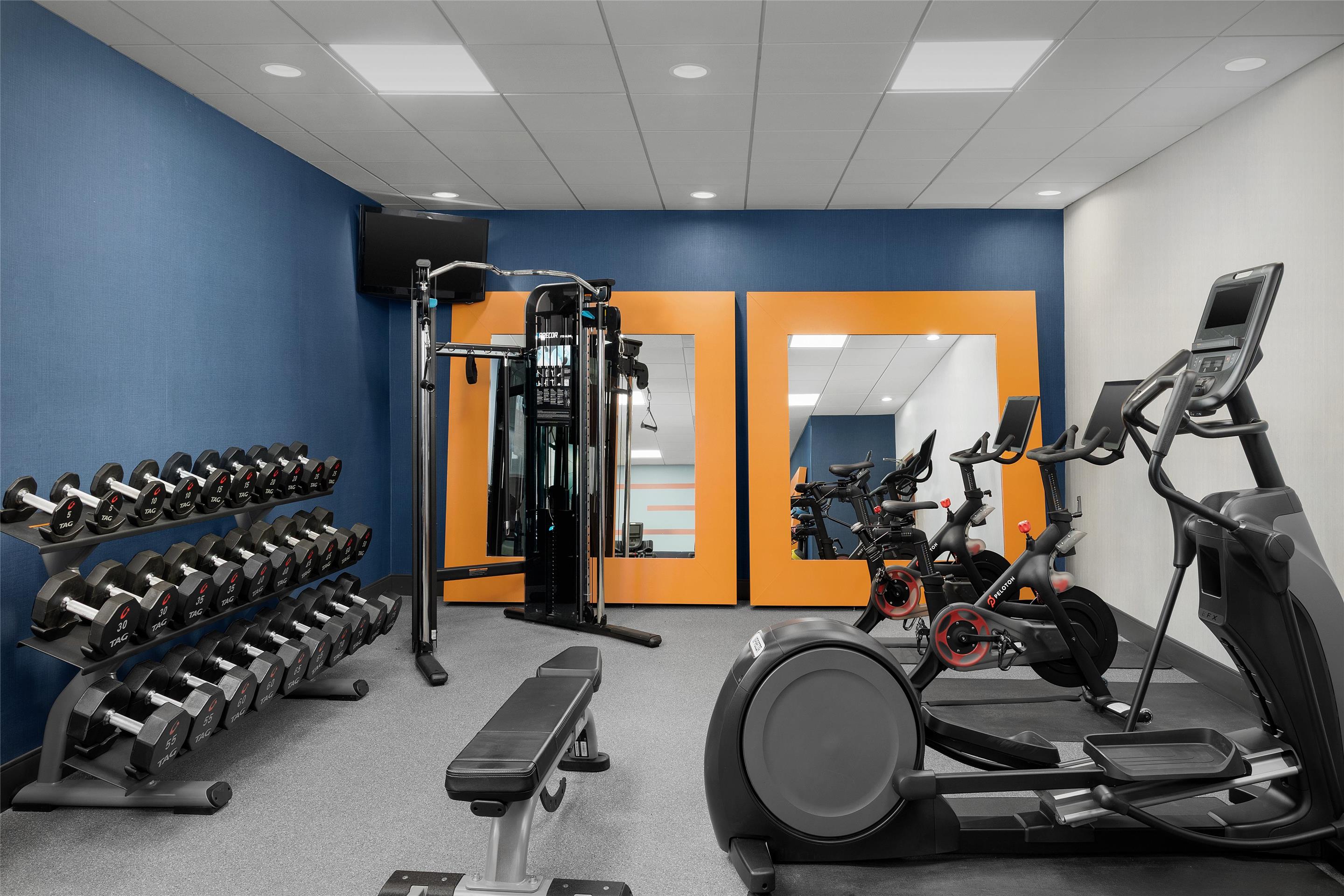 Health club fitness center gym | Hampton Inn Fayetteville Fort Liberty