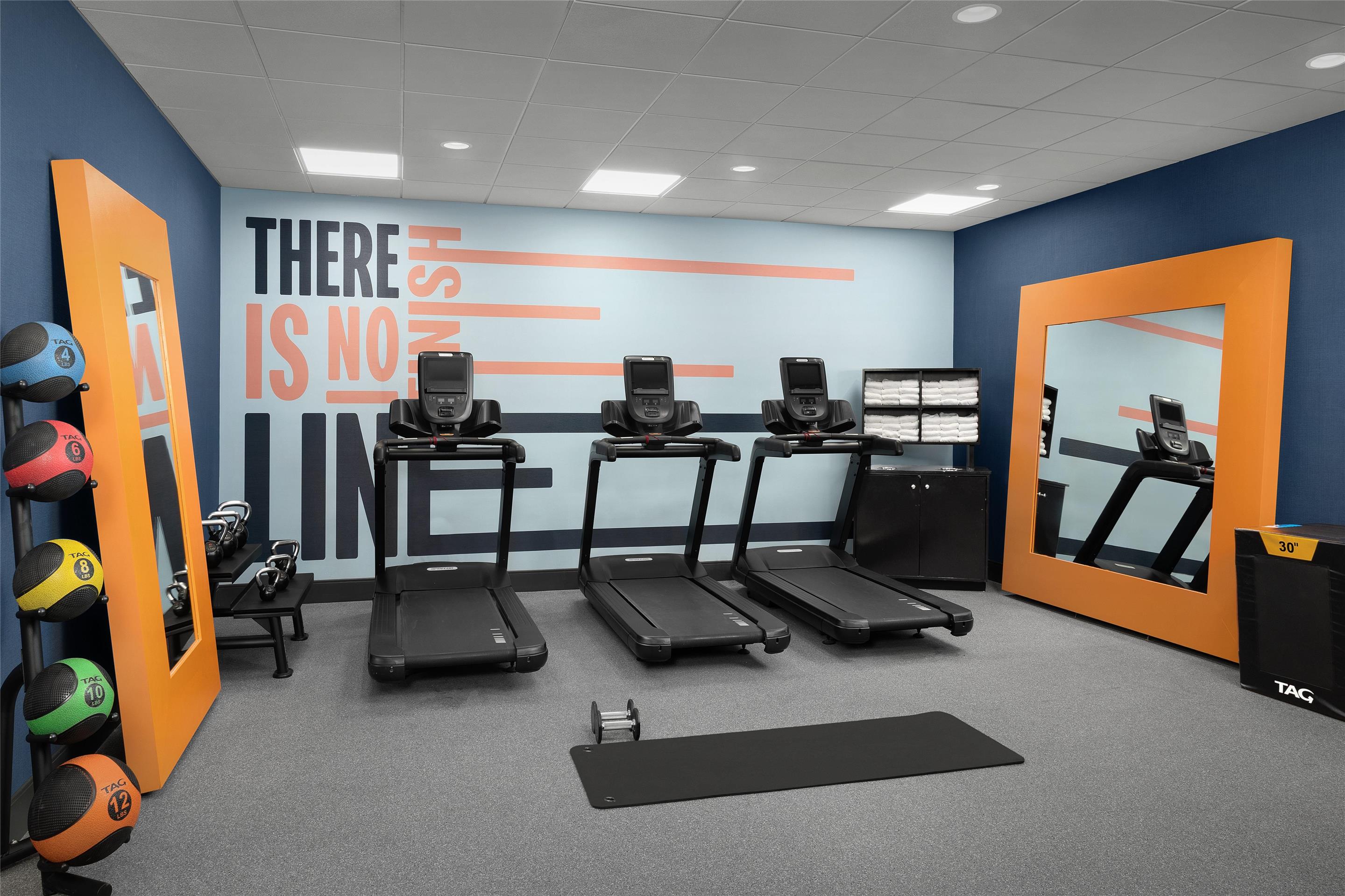Health club fitness center gym | Hampton Inn Fayetteville Fort Liberty