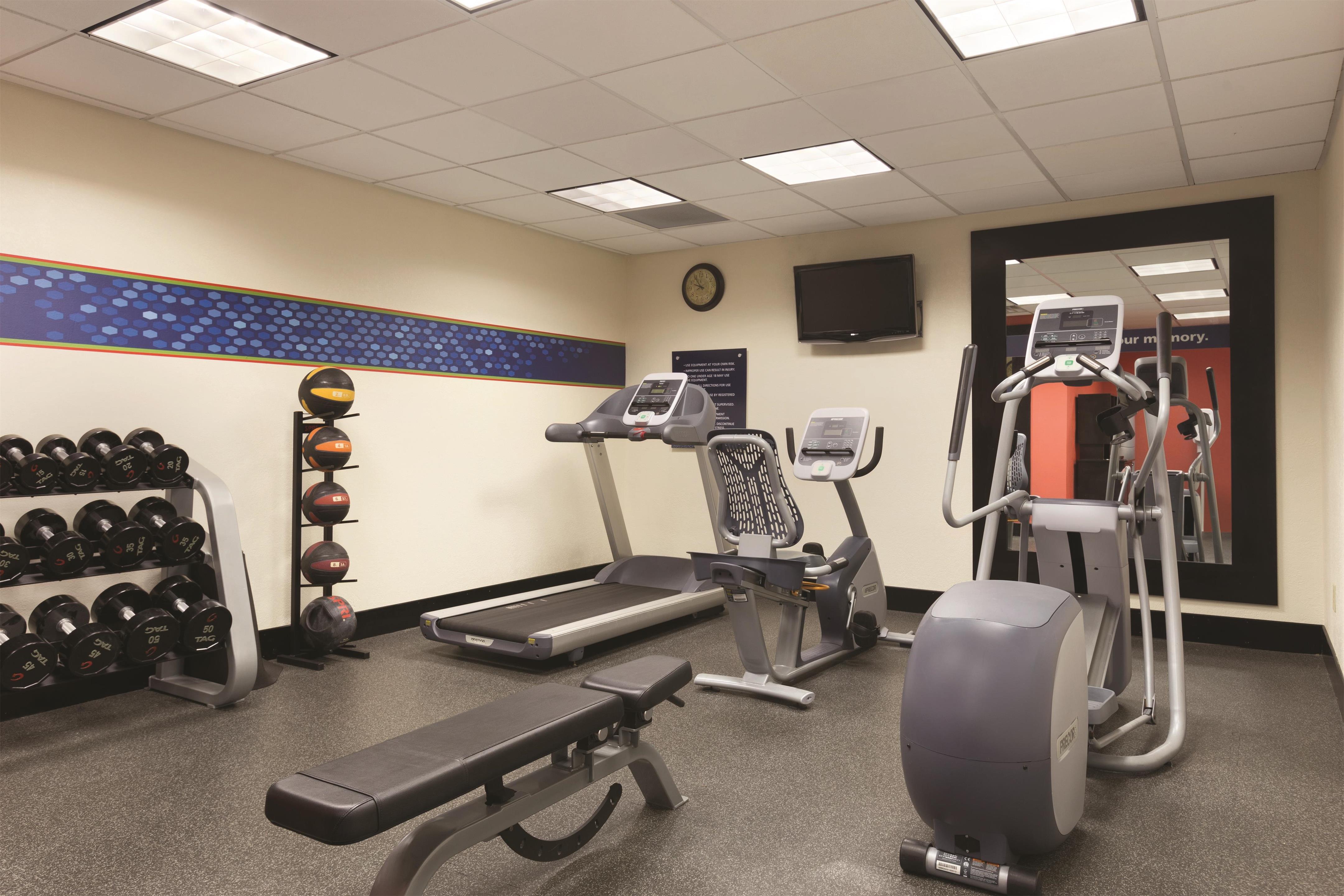 Health club fitness center gym | Hampton Inn & Suites Greenfield