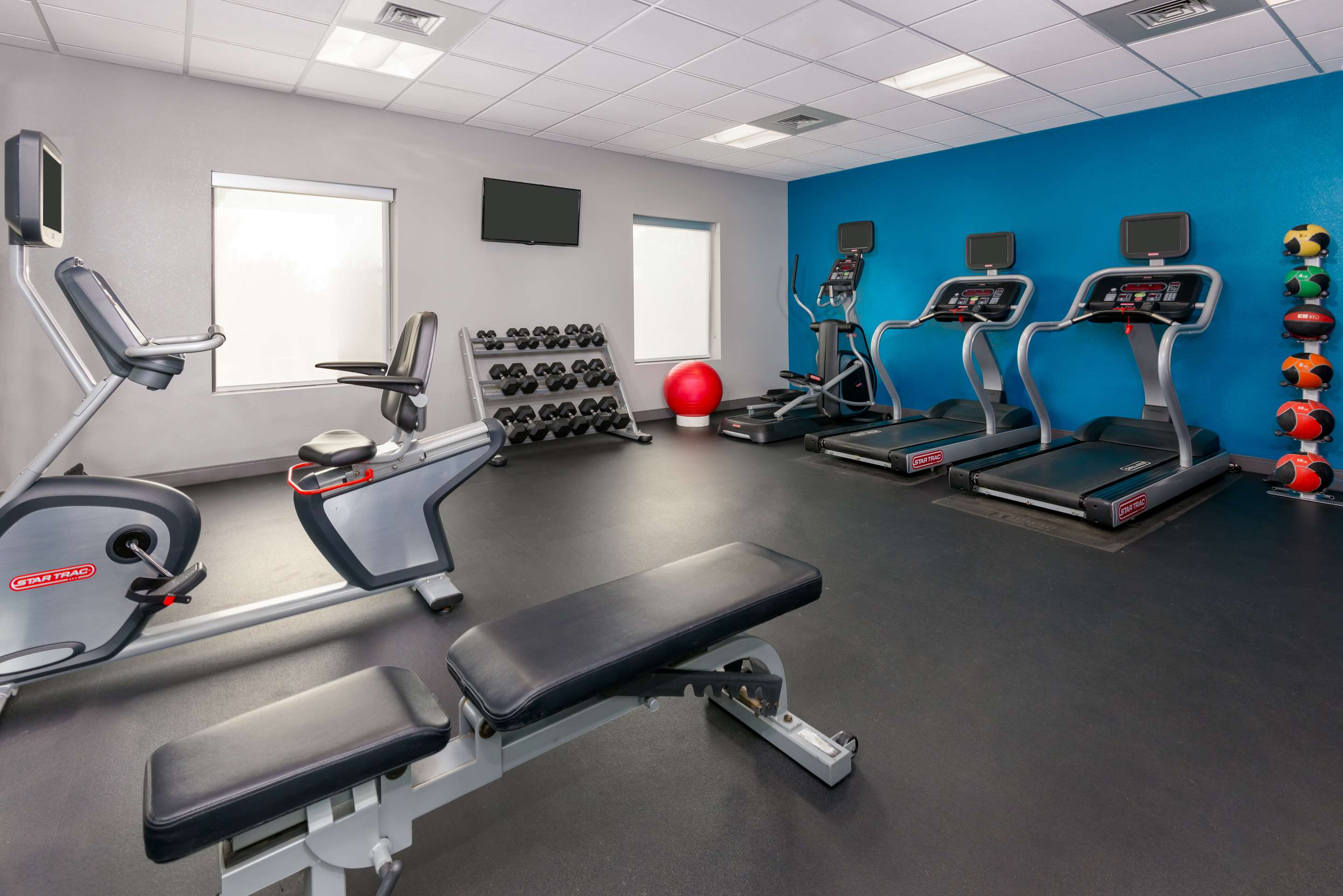 Health club fitness center gym | Hampton Inn & Suites Winston-Salem/University Area, NC