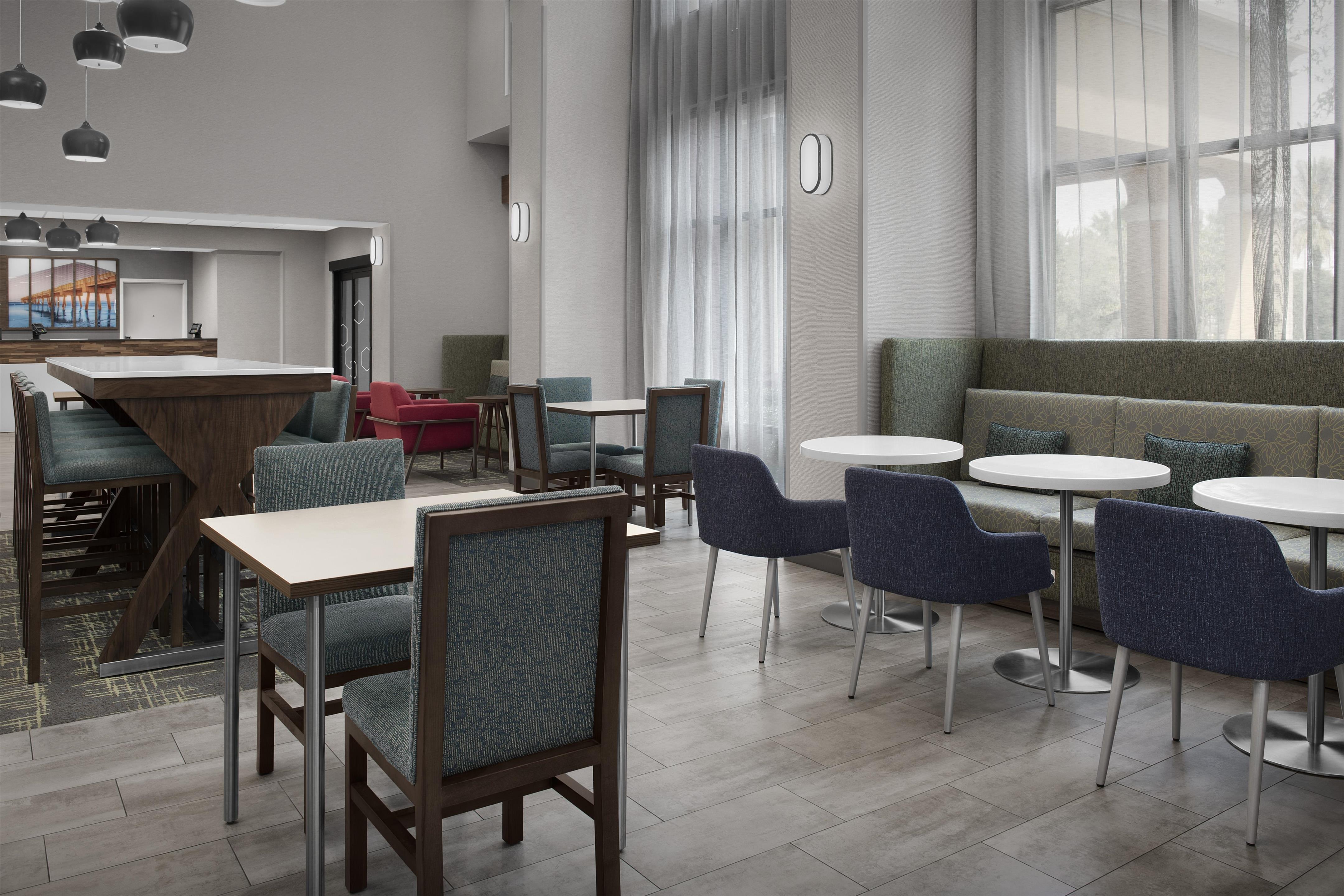 Breakfast Area | Hampton Inn & Suites Jacksonville South - Bartram Park