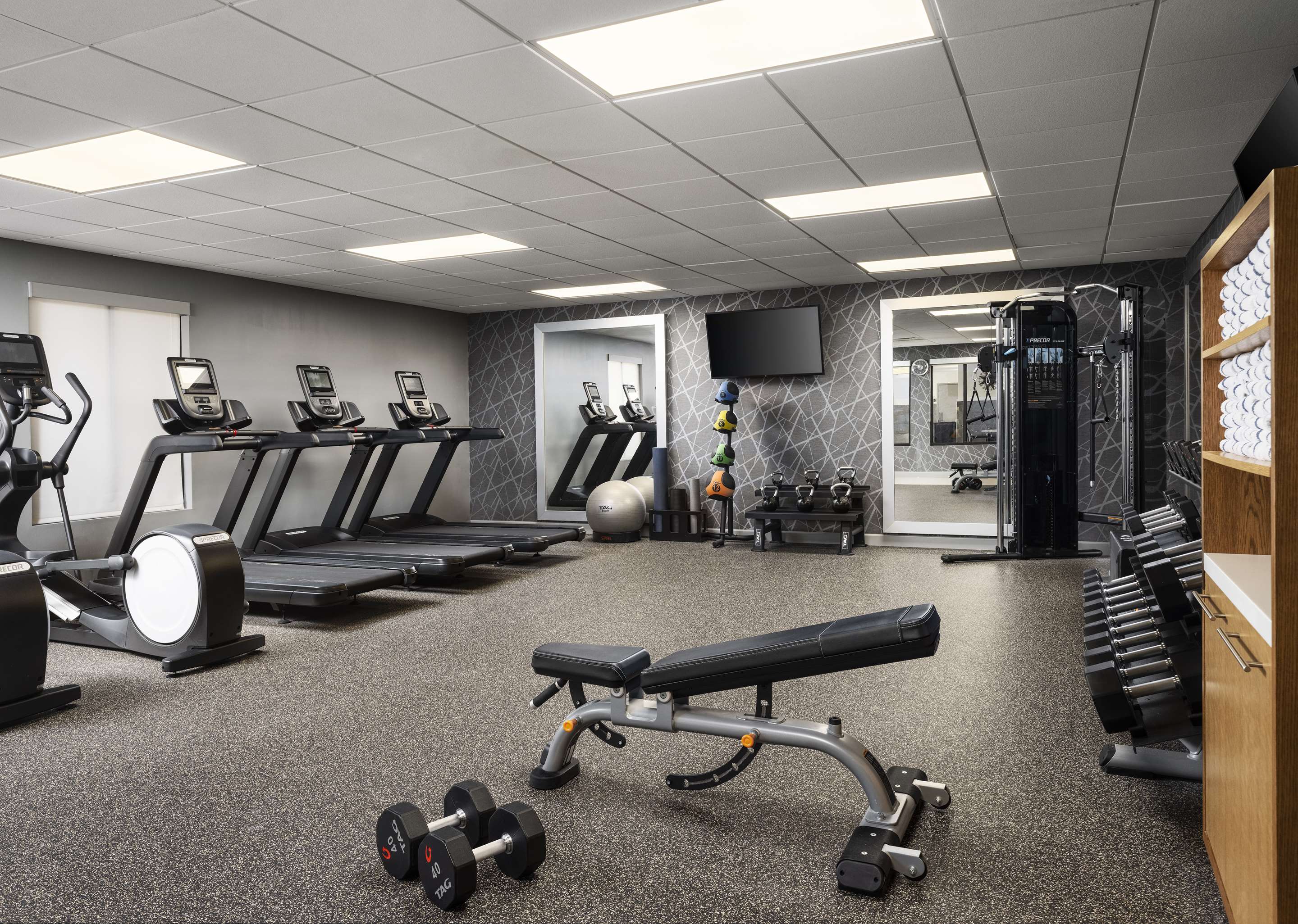 Health club fitness center gym | Homewood Suites by Hilton Carle Place - Garden City, NY