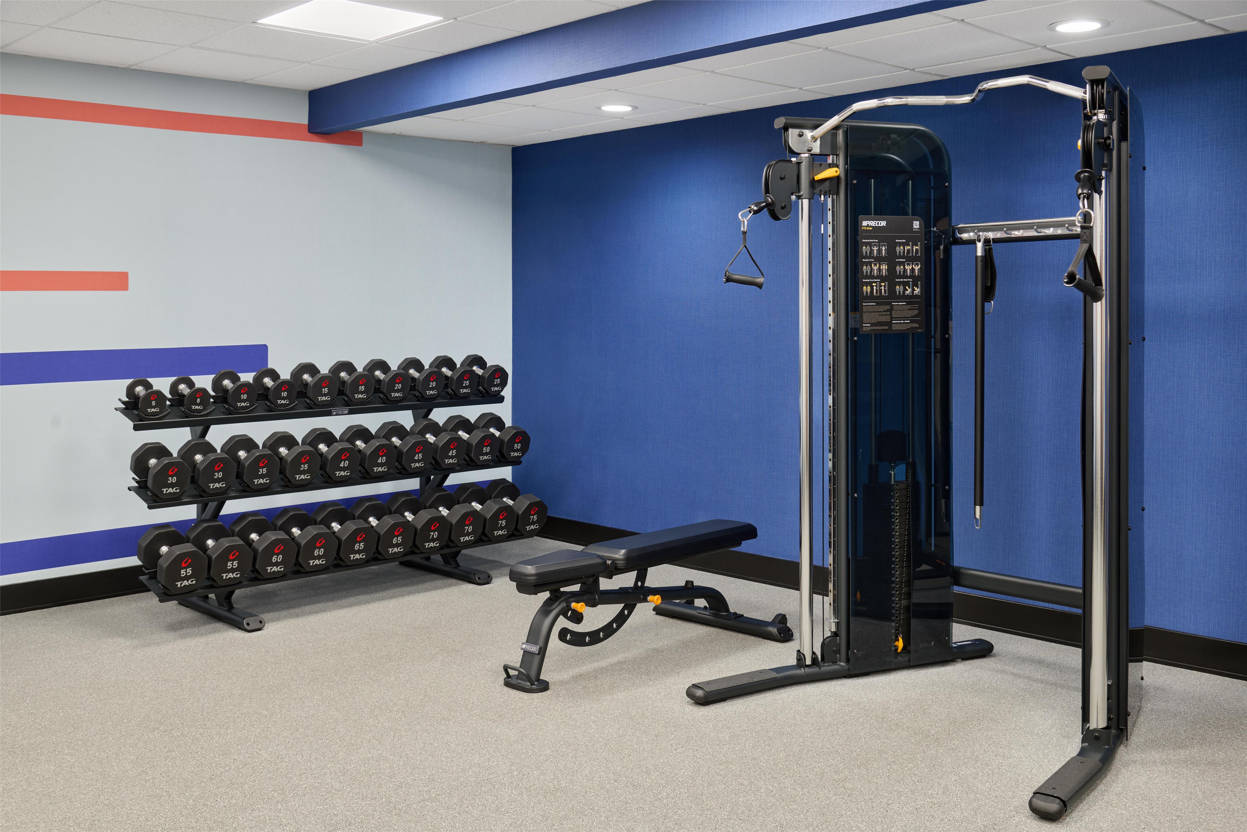 Health club fitness center gym | Hampton Inn Lawrence