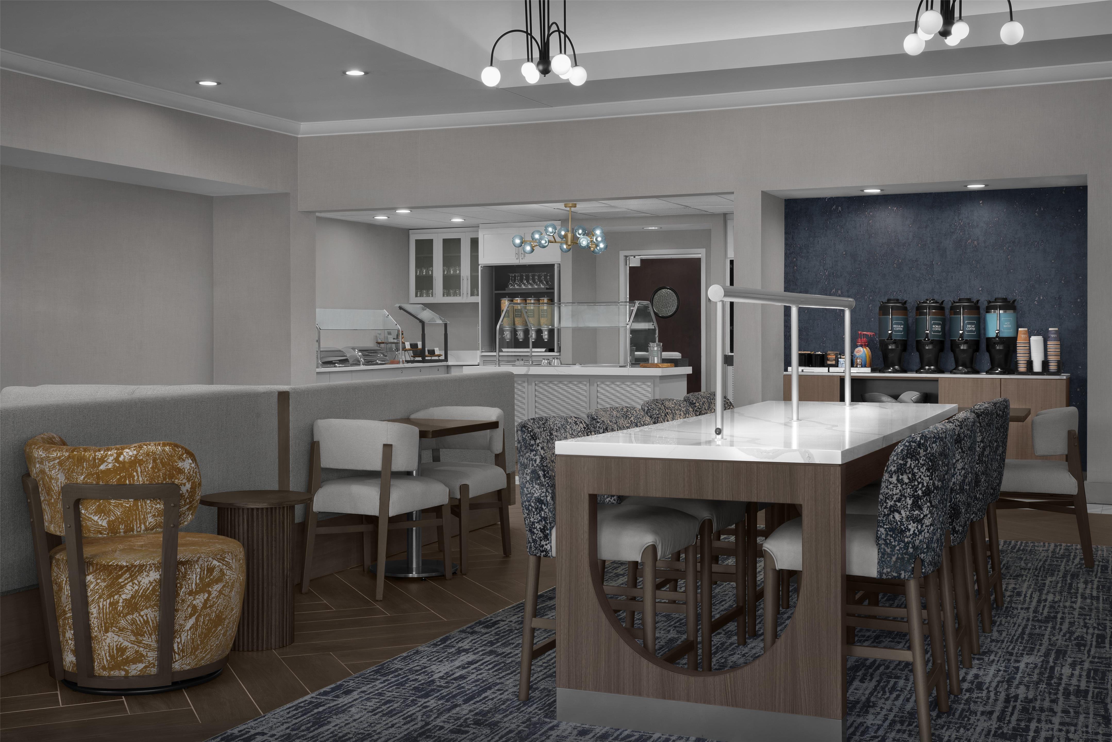 Breakfast Area | Homewood Suites by Hilton Orlando Airport