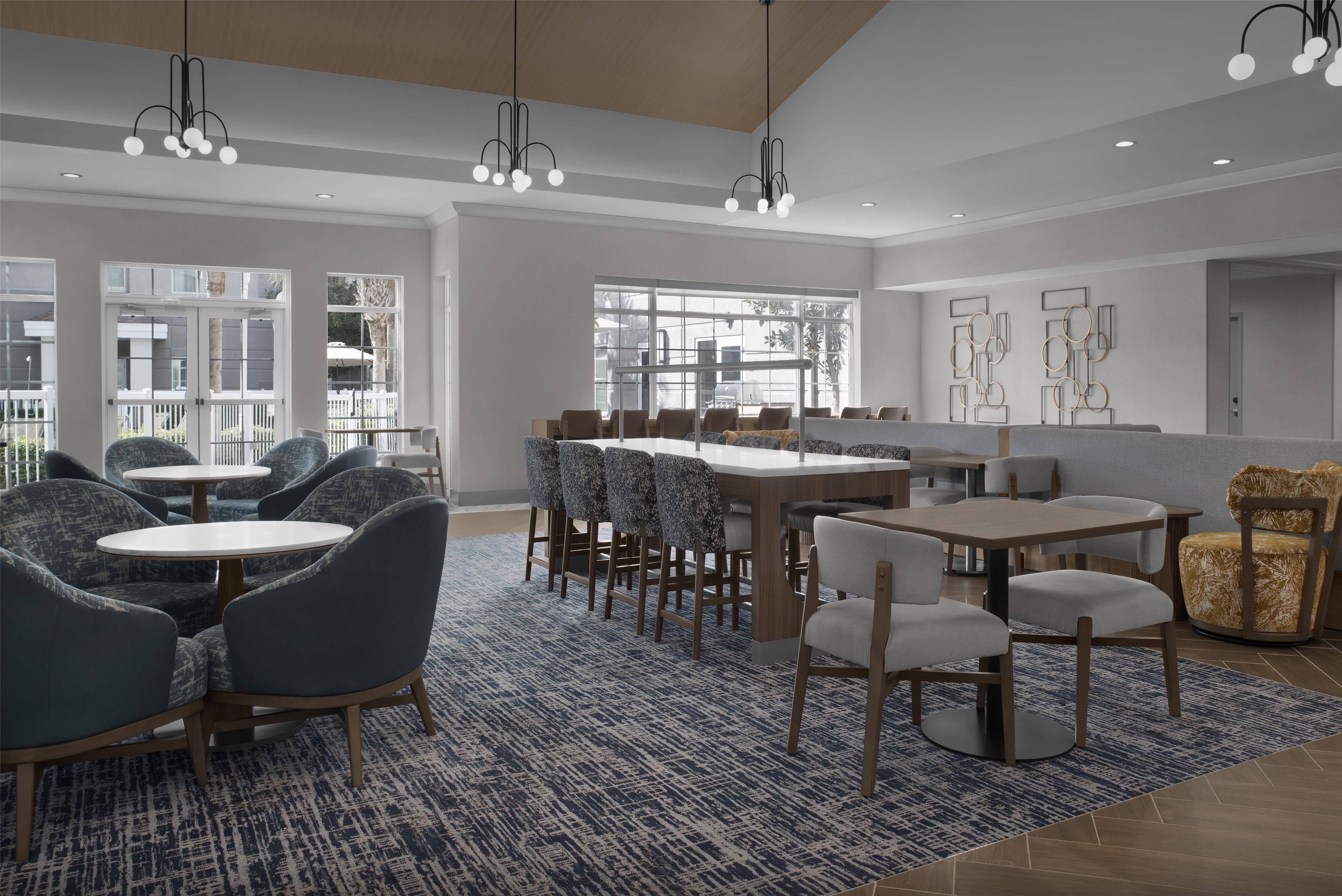 Breakfast Area | Homewood Suites by Hilton Orlando Airport