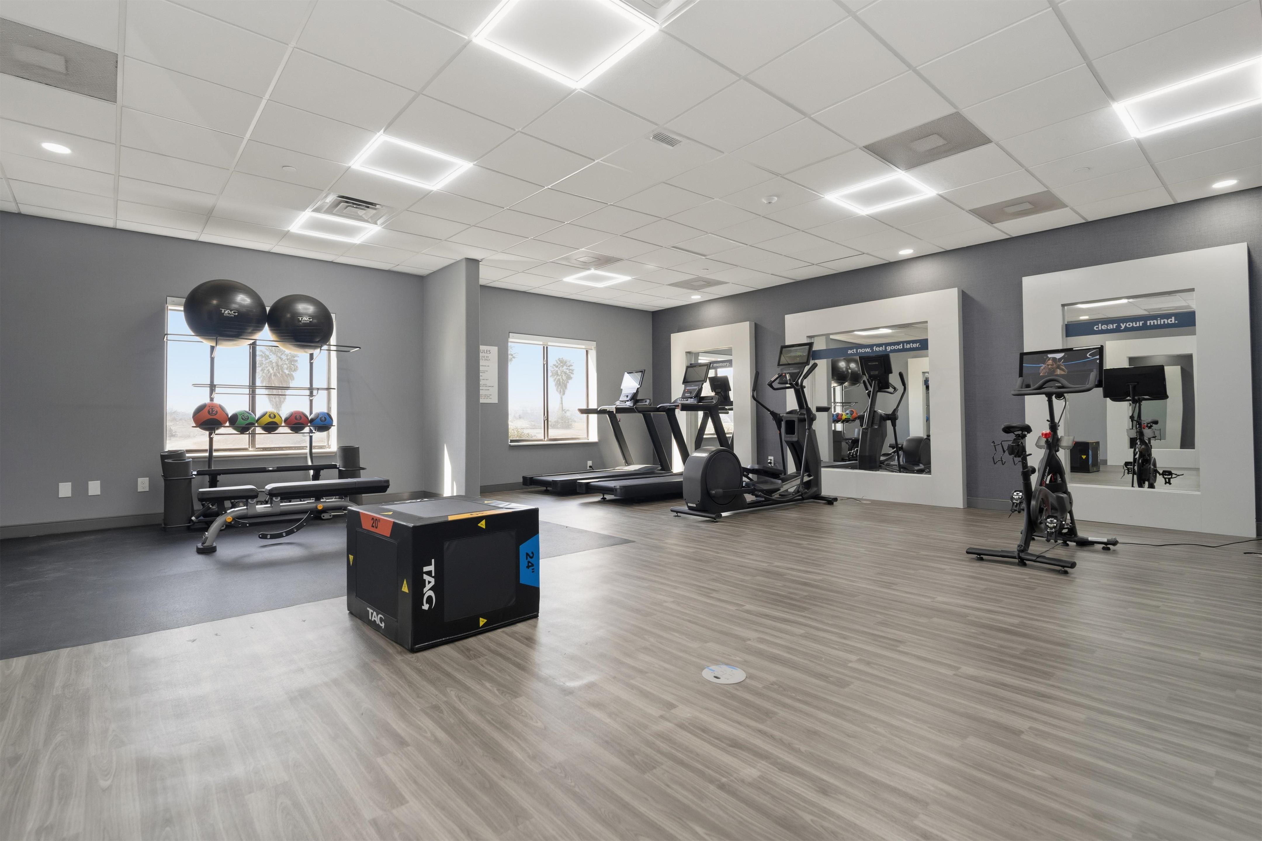 Health club fitness center gym | Hampton Inn & Suites Pharr