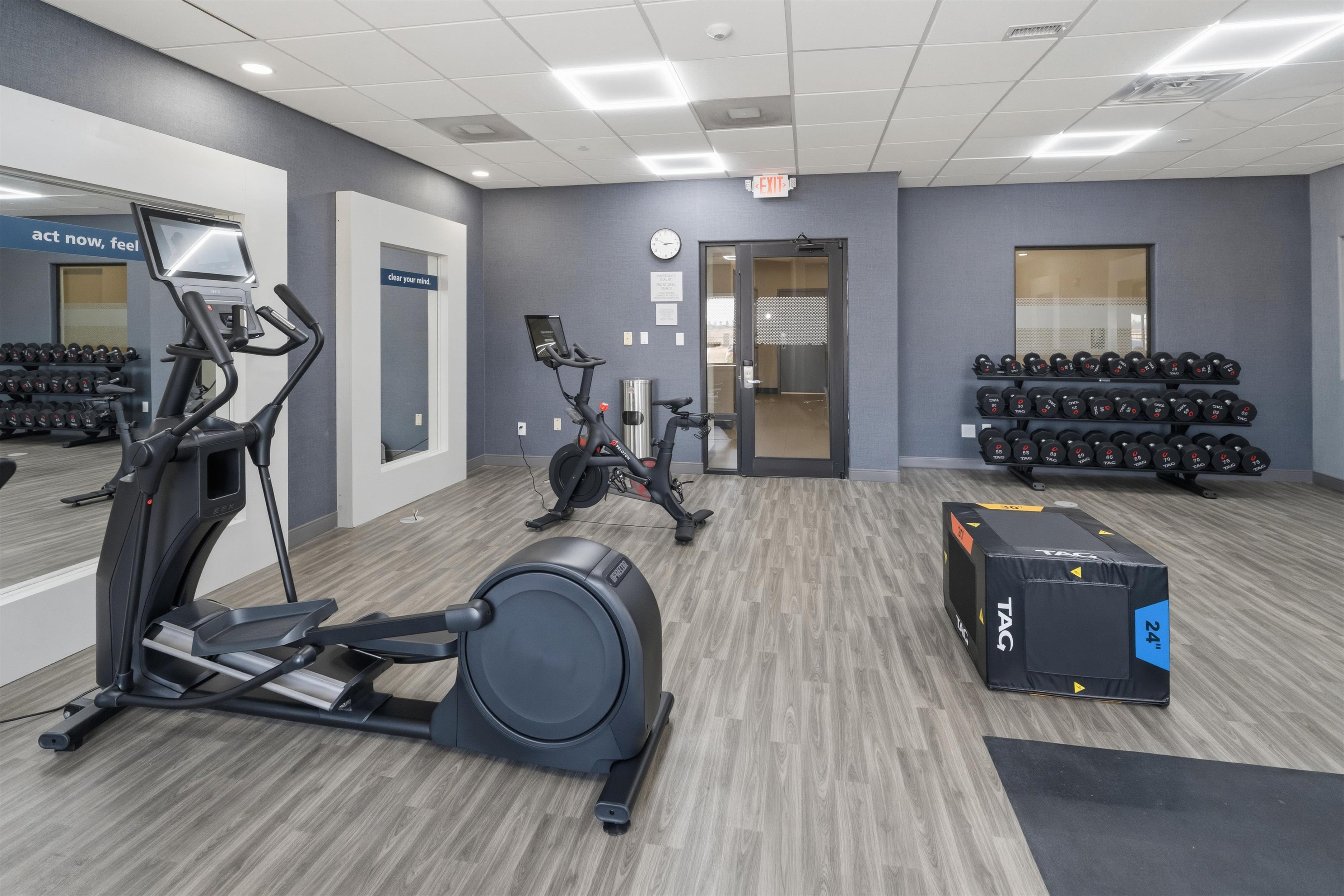 Health club fitness center gym | Hampton Inn & Suites Pharr
