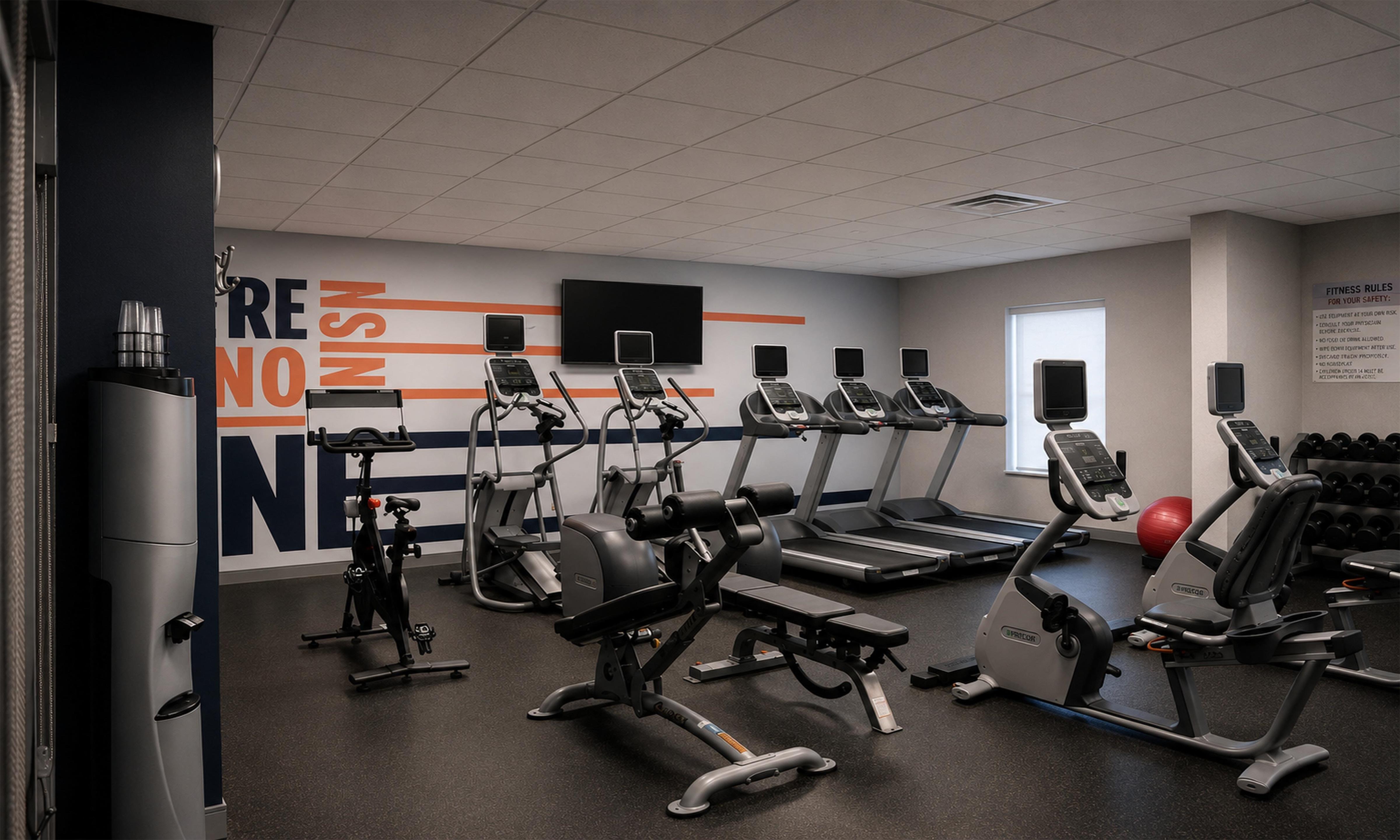 Health club fitness center gym | Hampton Inn Oxford/Conference Center