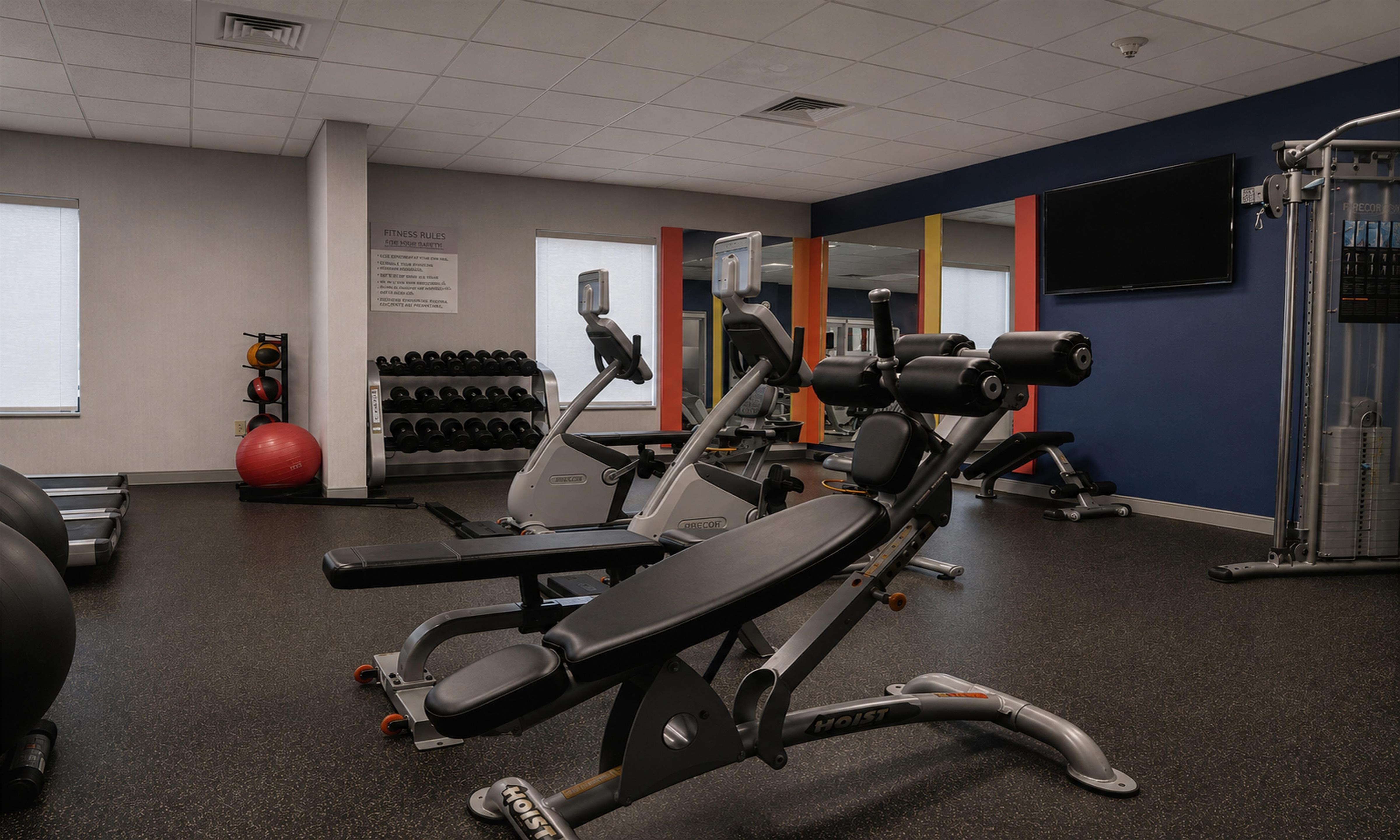 Health club fitness center gym | Hampton Inn Oxford/Conference Center