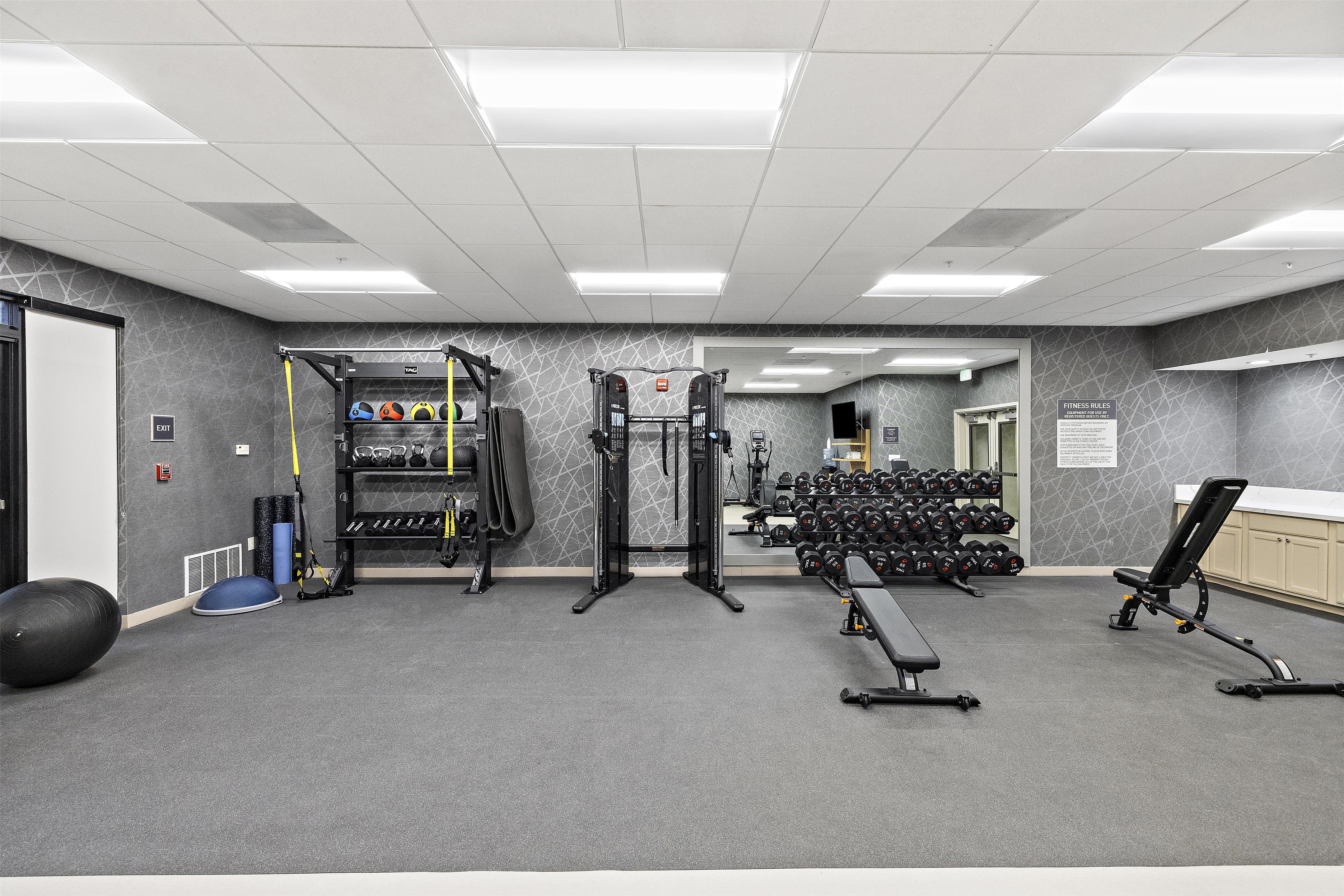 Health club fitness center gym | Homewood Suites by Hilton Lancaster